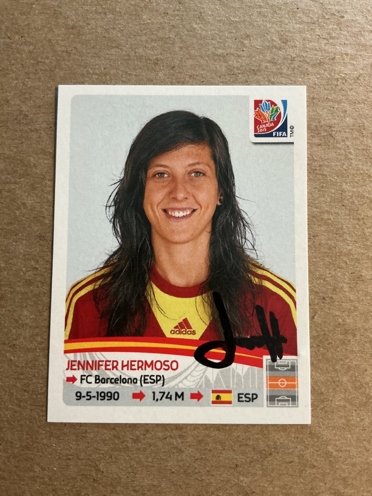 Jennifer Hermoso, Spain 🇪🇸 FIFA Women’s World Cup 2015 Panini hand signed - Autographs-World