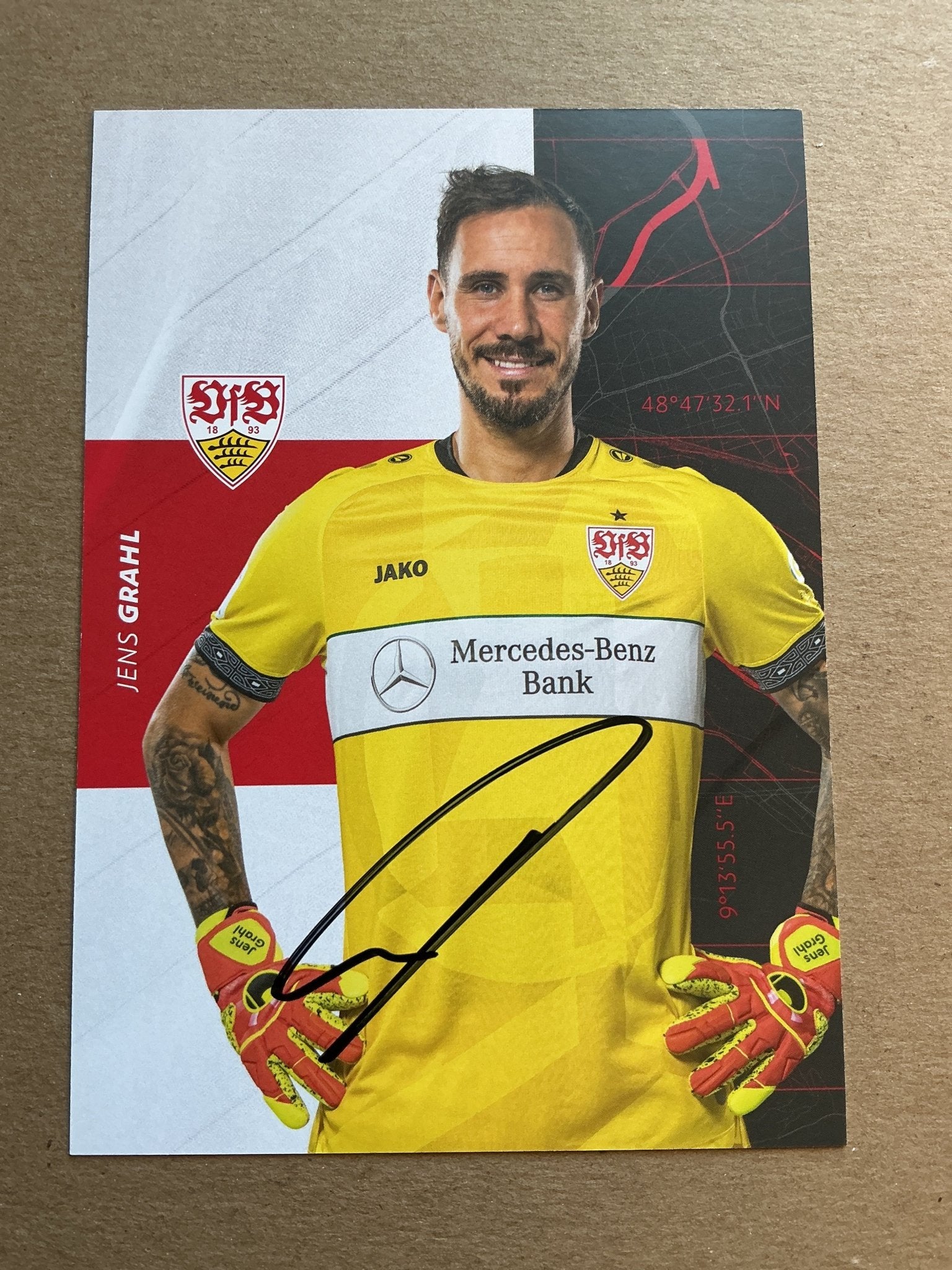 Jens Grahl, Germany 🇩🇪 VfB Stuttgart 2020/21 hand signed - Autographs-World