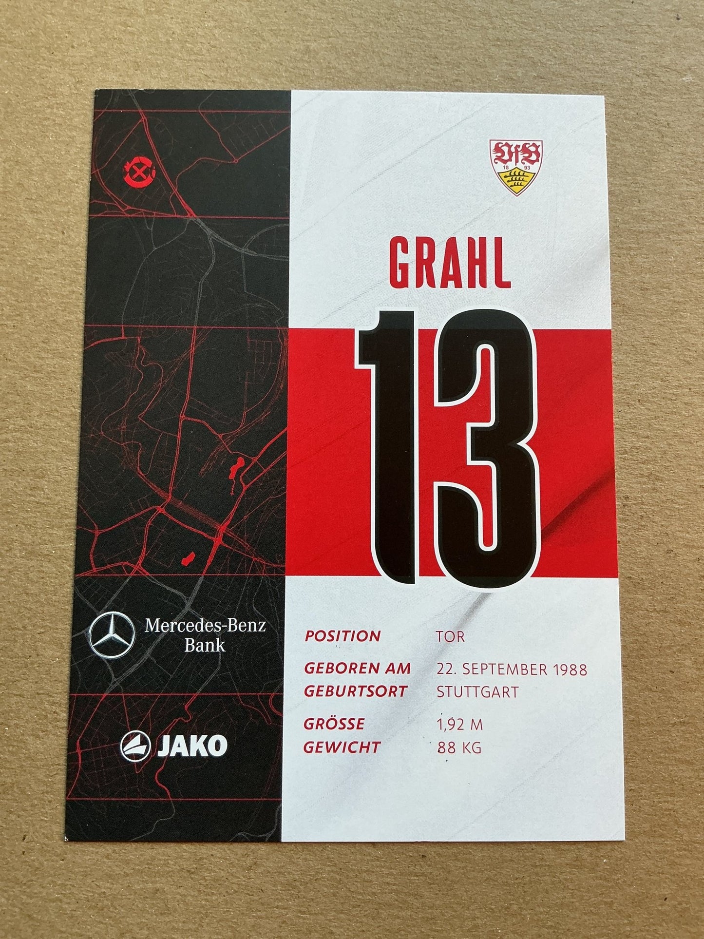 Jens Grahl, Germany 🇩🇪 VfB Stuttgart 2020/21 hand signed - Autographs-World