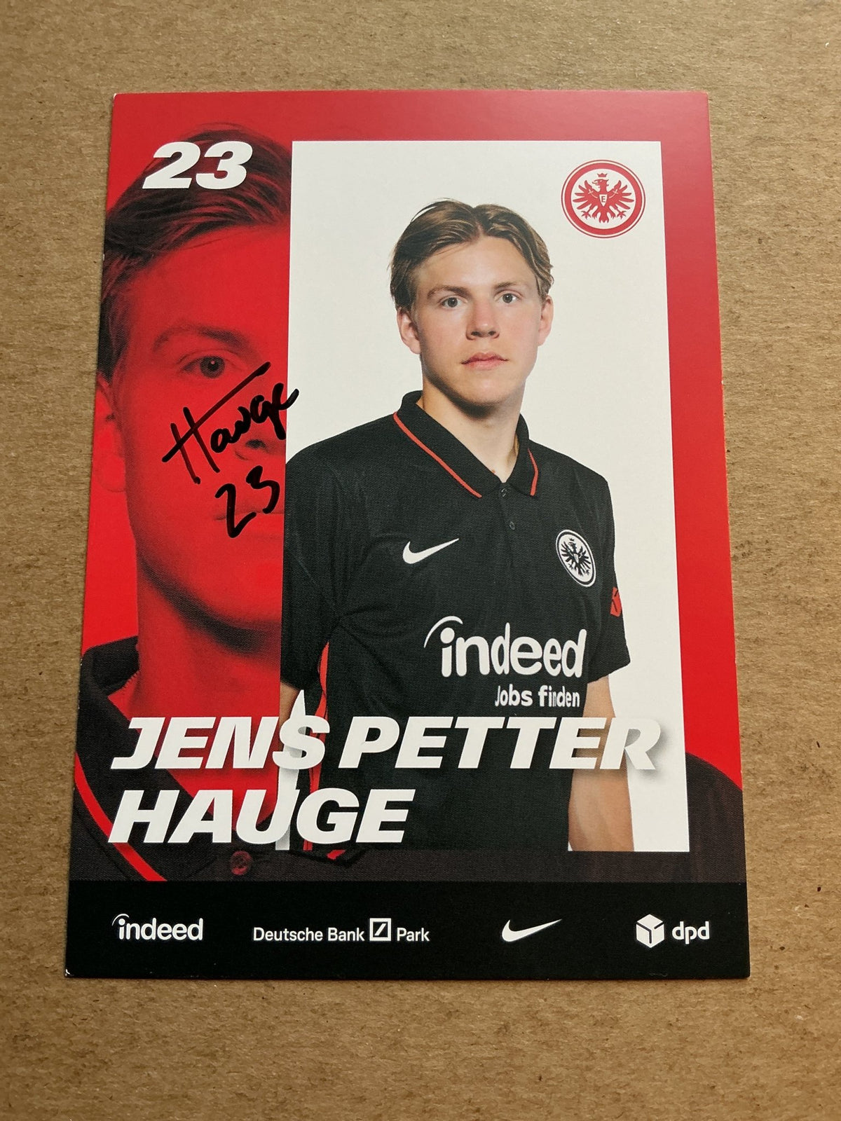 Jens Petter Hauge, Norway 🇳🇴 Eintracht Frankfurt 2021/22 hand signed - Autographs-World