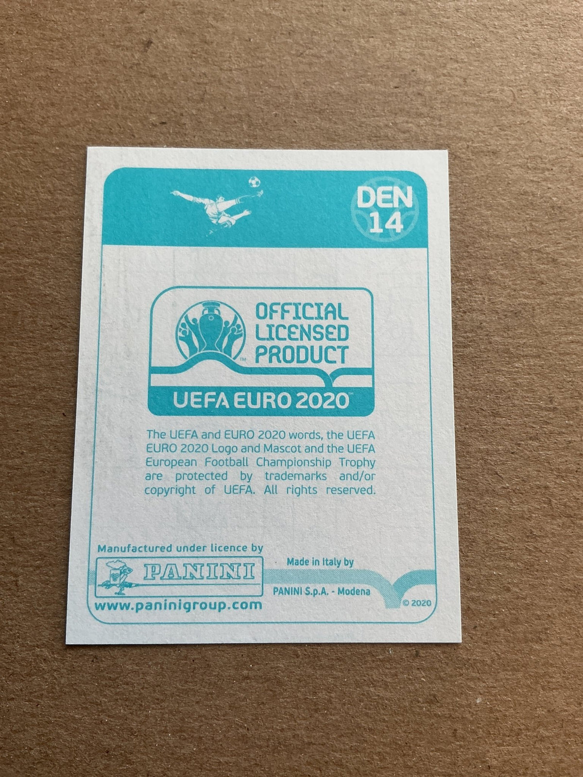 Jens Stryger Larsen, Denmark 🇩🇰 UEFA Euro 2020 Panini hand signed - Autographs-World