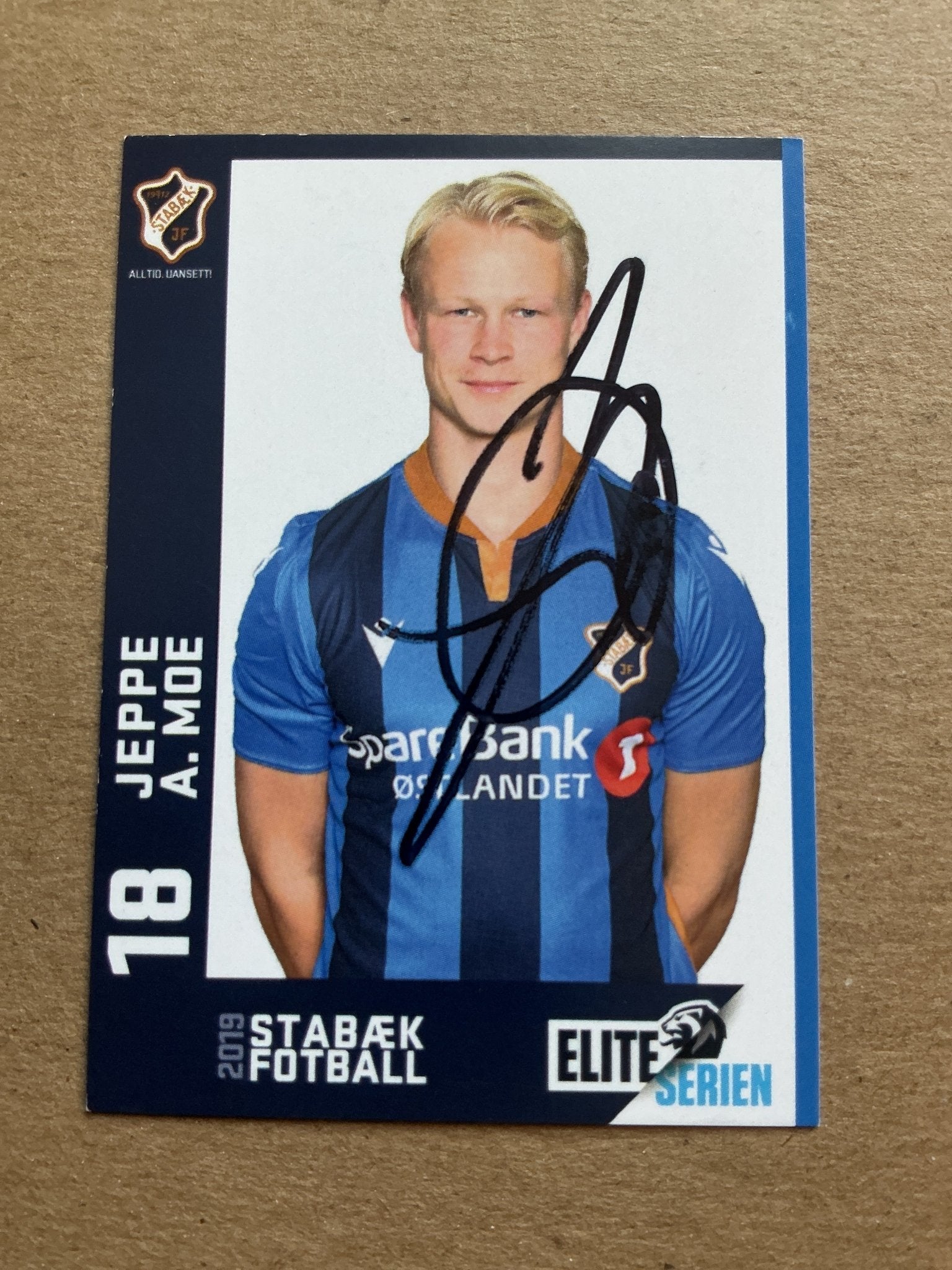 Jeppe Arctander Moe, Norway 🇳🇴 Stabæk IF 2019/20 hand signed - Autographs-World