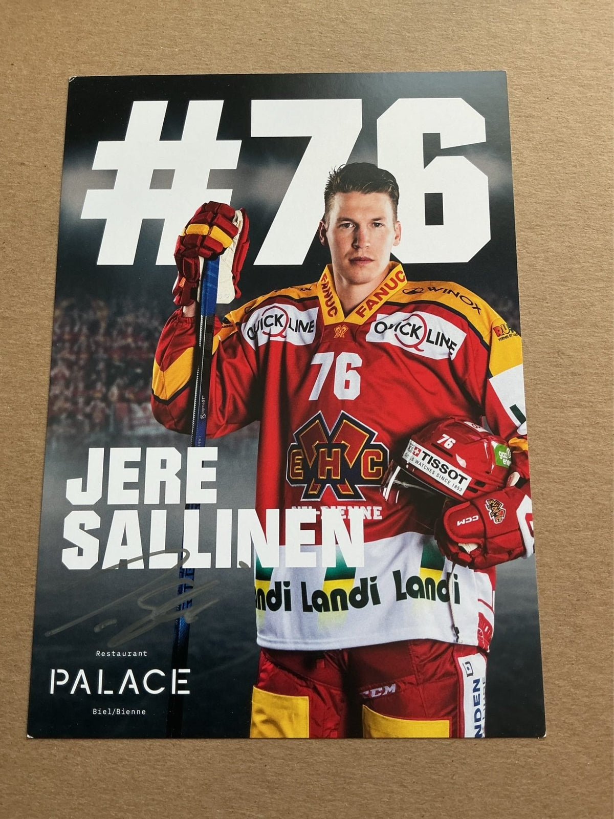 Jere Sallinen, Finland 🇫🇮 EHC Biel-Bienne 2023/24 hand signed - Autographs-World