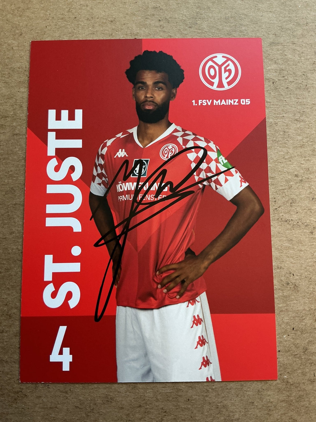 Jeremiah St. Juste, Netherlands 🇳🇱 FSV Mainz 05 2020/21 hand signed - Autographs-World