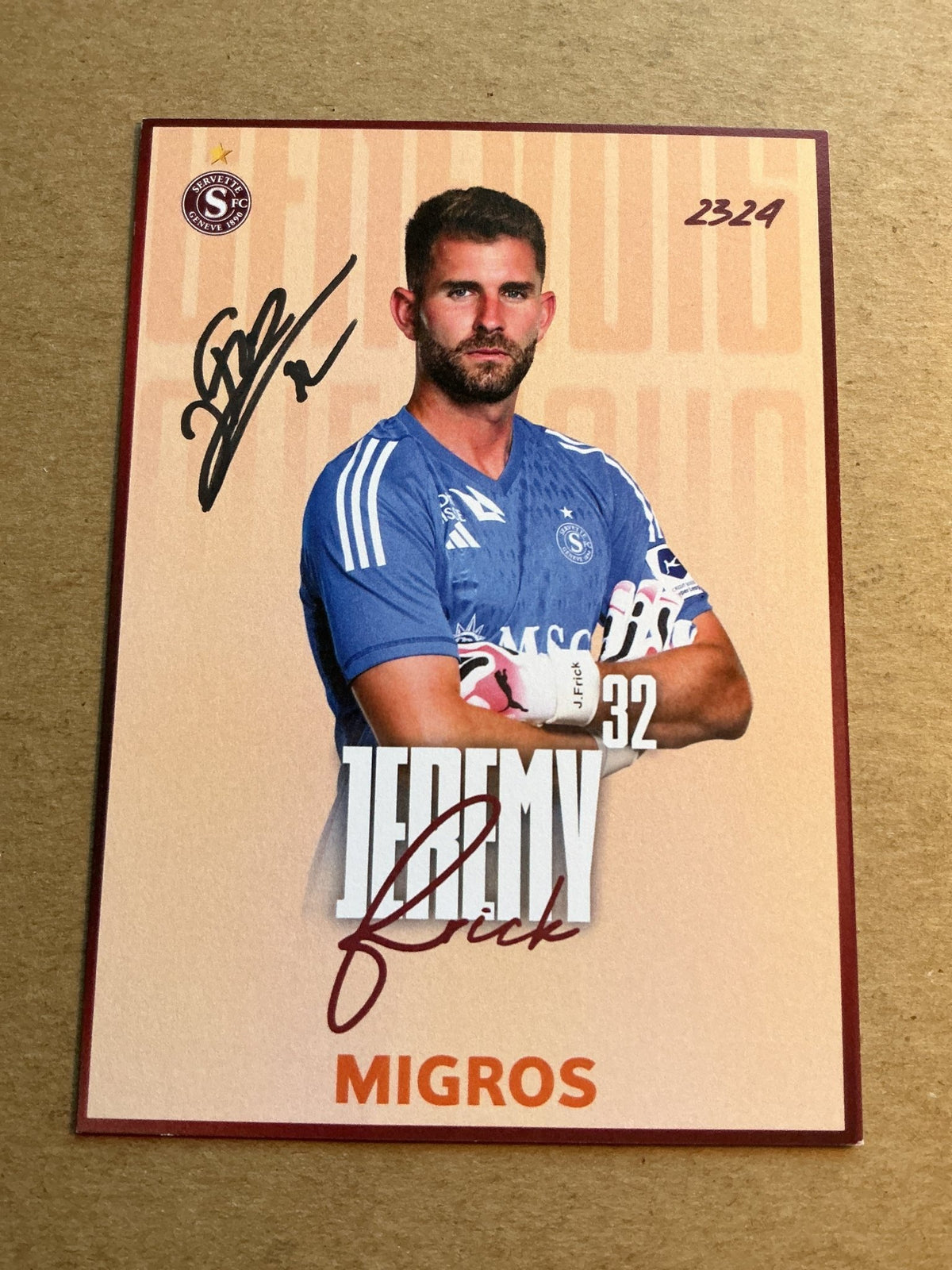 Jérémy Frick, Switzerland 🇨🇭 Servette FC 2023/24 hand signed - Autographs-World