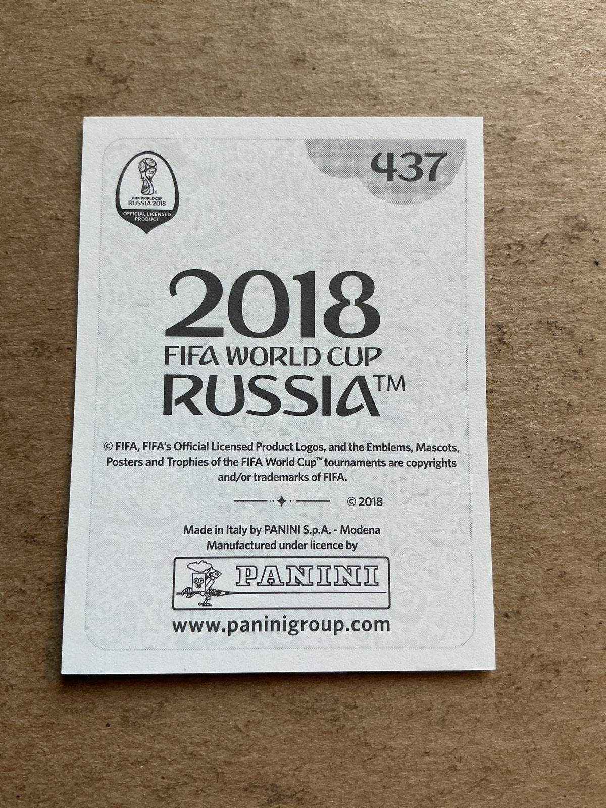 Jérôme Boateng, Germany 🇩🇪 FIFA World Cup 2018 Panini hand signed - Autographs-World