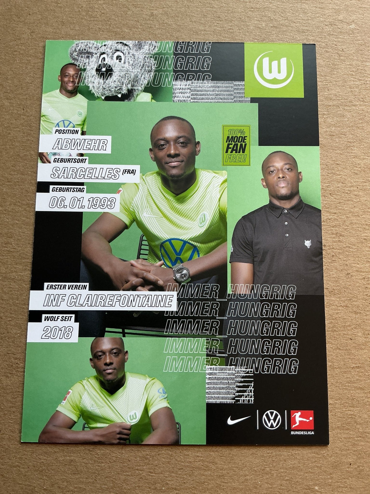 Jérôme Roussillion, France 🇫🇷 VfL Wolfsburg 2020/21 hand signed - Autographs-World