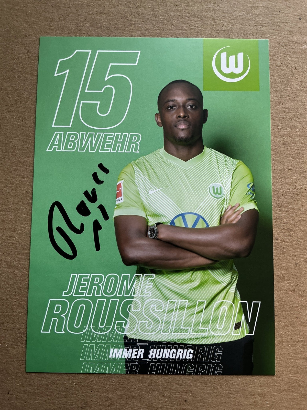 Jérôme Roussillion, France 🇫🇷 VfL Wolfsburg 2020/21 hand signed - Autographs-World