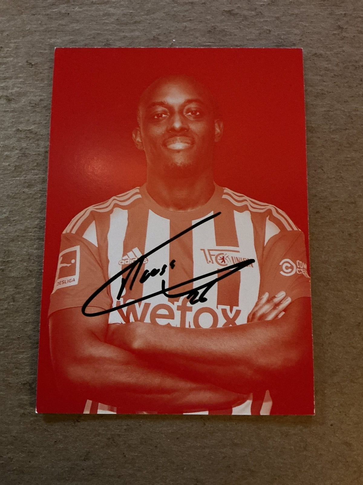 Jérôme Roussillon, France 🇫🇷 1.FC Union Berlin 2022/23 hand signed - Autographs-World