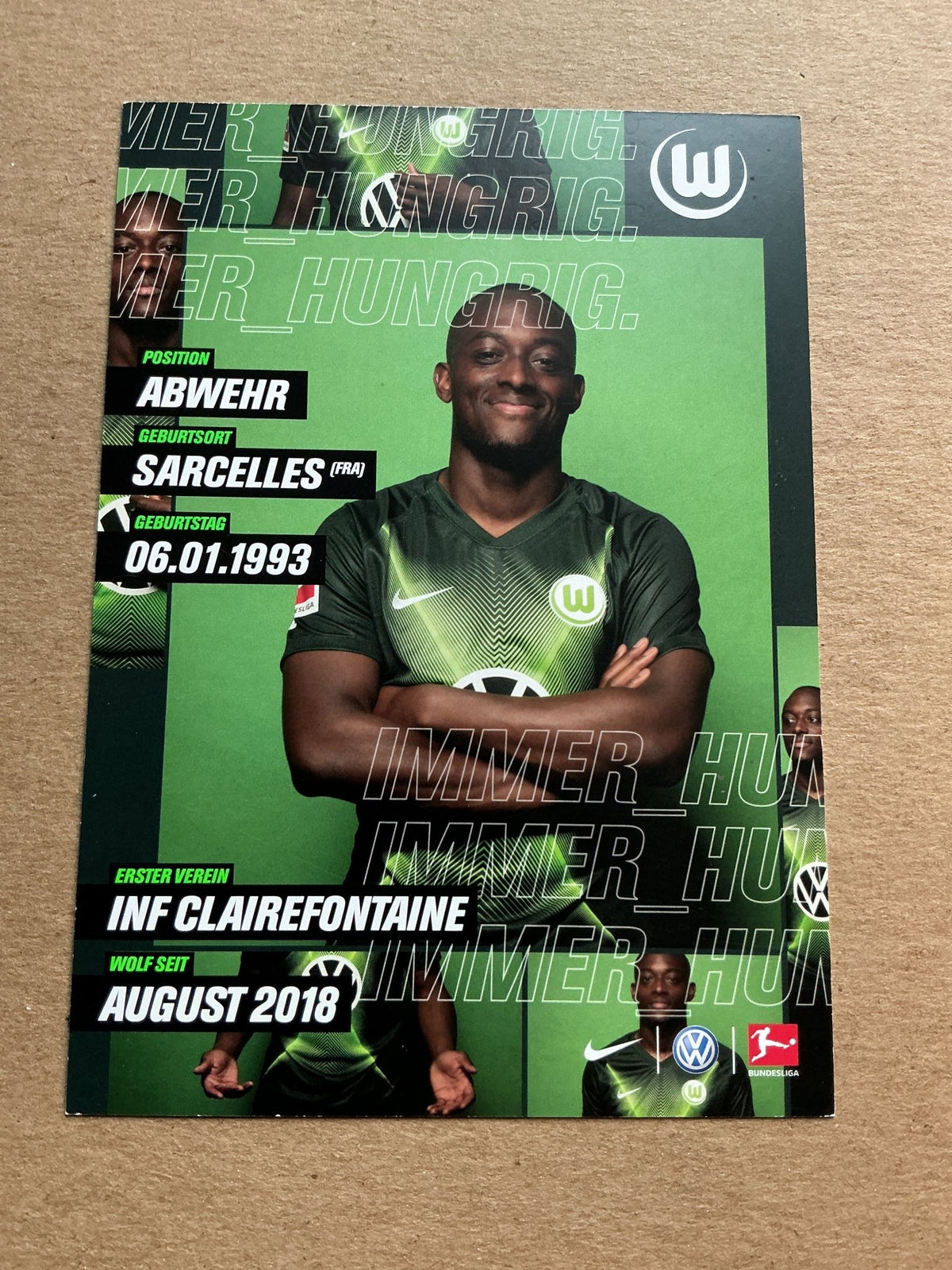 Jérôme Roussillon, France 🇫🇷 VfL Wolfsburg 2019/20 hand signed - Autographs-World