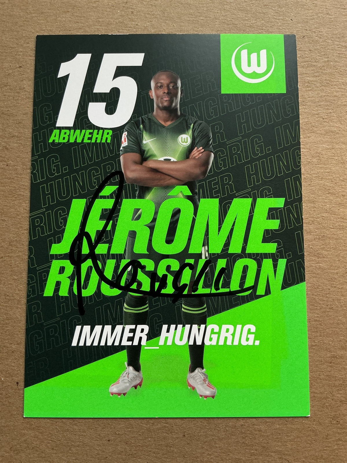 Jérôme Roussillon, France 🇫🇷 VfL Wolfsburg 2019/20 hand signed - Autographs-World