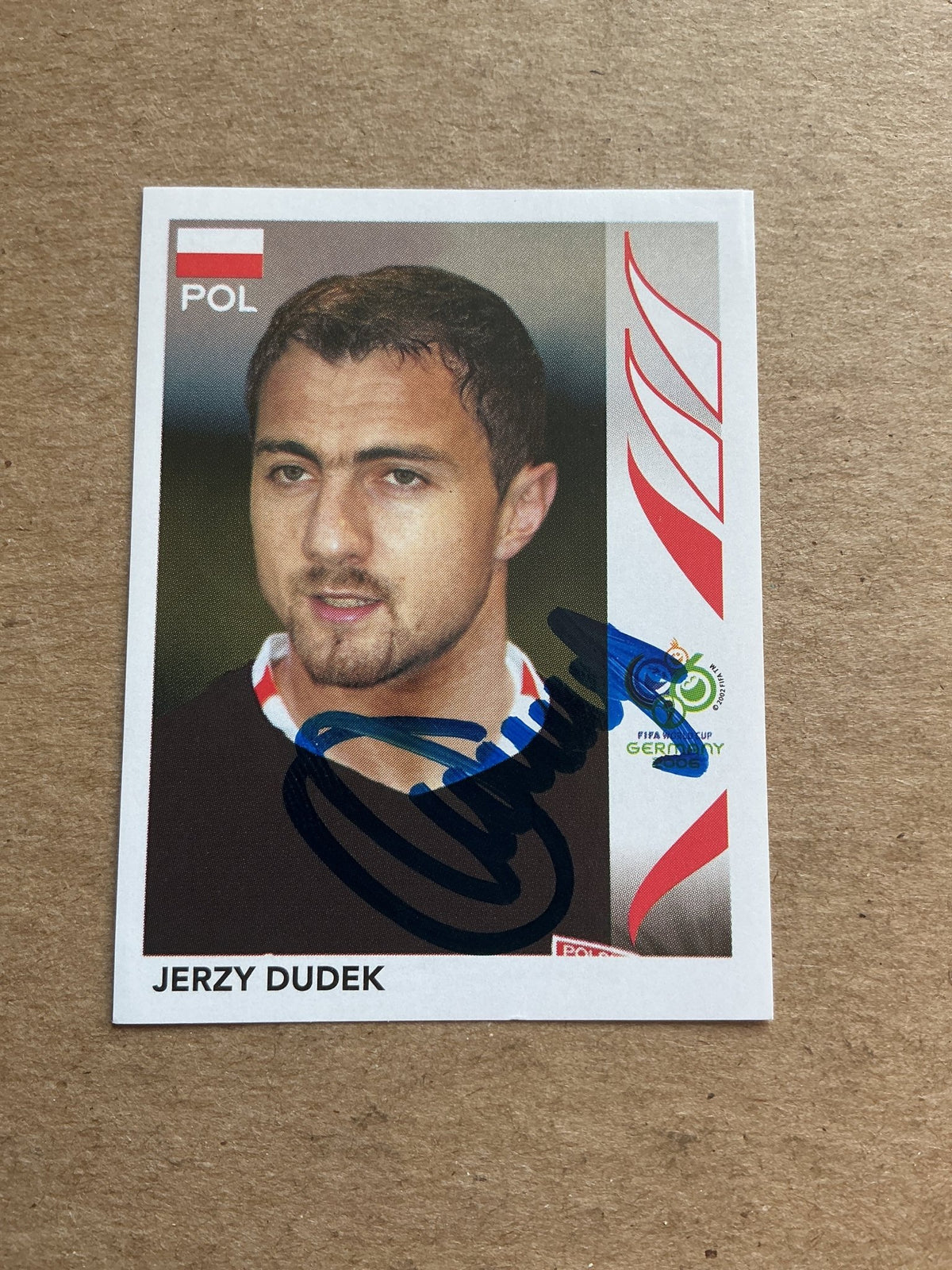Jerzy Dudek, Poland 🇵🇱 FIFA World Cup 2006 Panini hand signed - Autographs-World