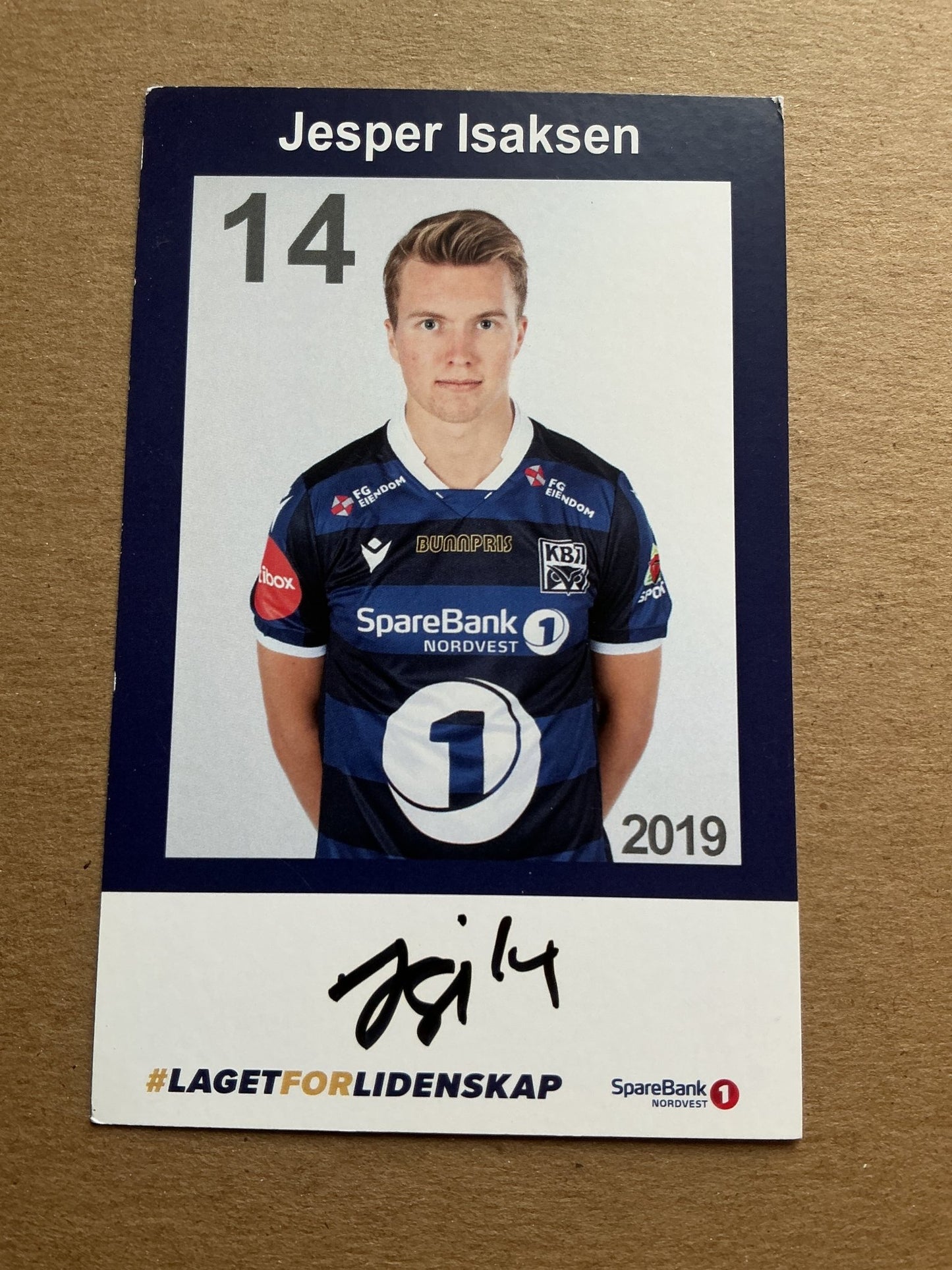 Jesper Isaksen, Norway 🇳🇴 Kristiansund BK 2019/20 hand signed - Autographs-World