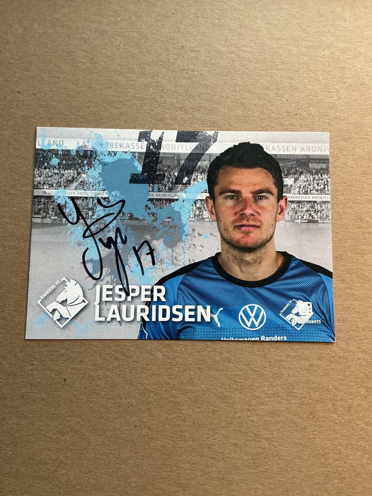 Jesper Lauridsen, Denmark 🇩🇰 Randers FC 2020/21 hand signed - Autographs-World