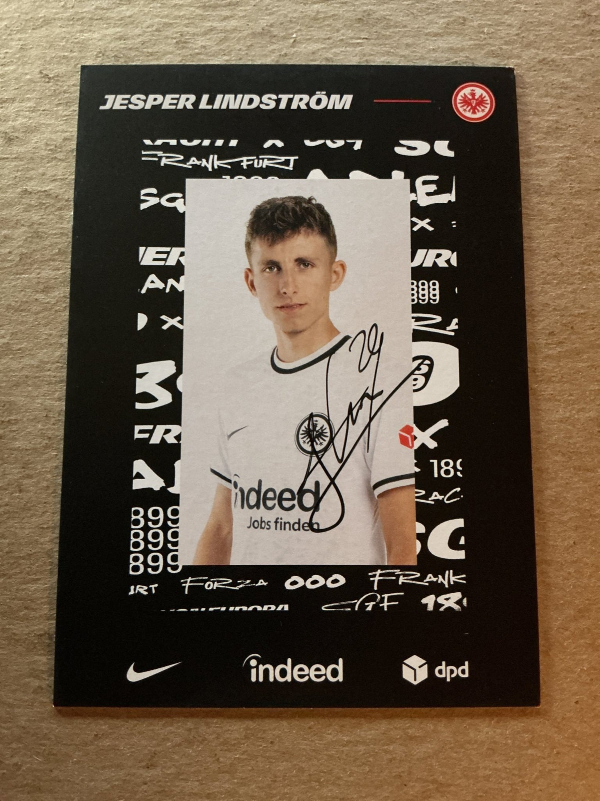 Jesper Lindstrøm, Denmark 🇩🇰 Eintracht Frankfurt 2022/23 hand signed - Autographs-World