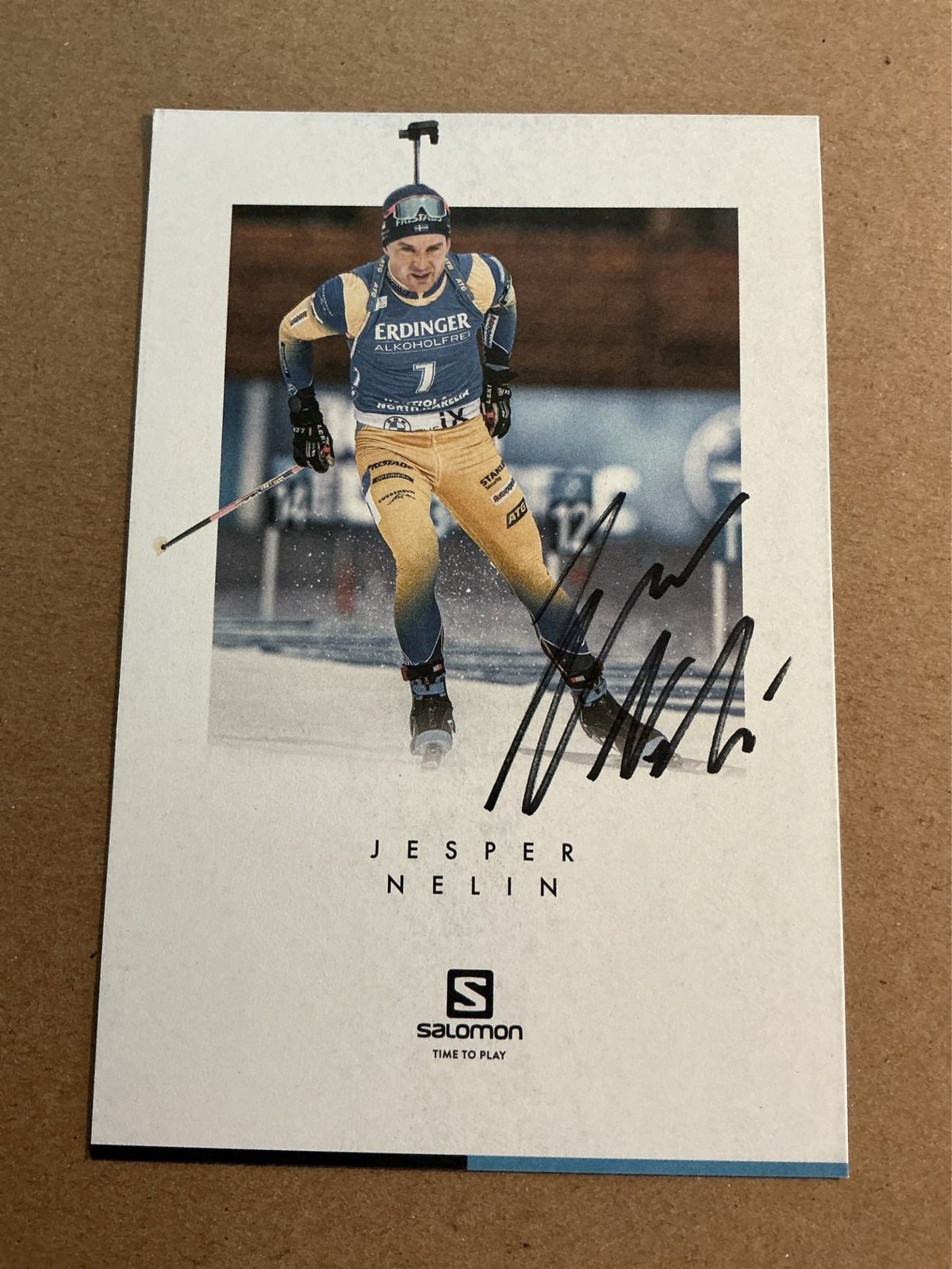 Jesper Nelin, Sweden 🇸🇪 Biathlon Winter 2022/23 hand signed - Autographs-World