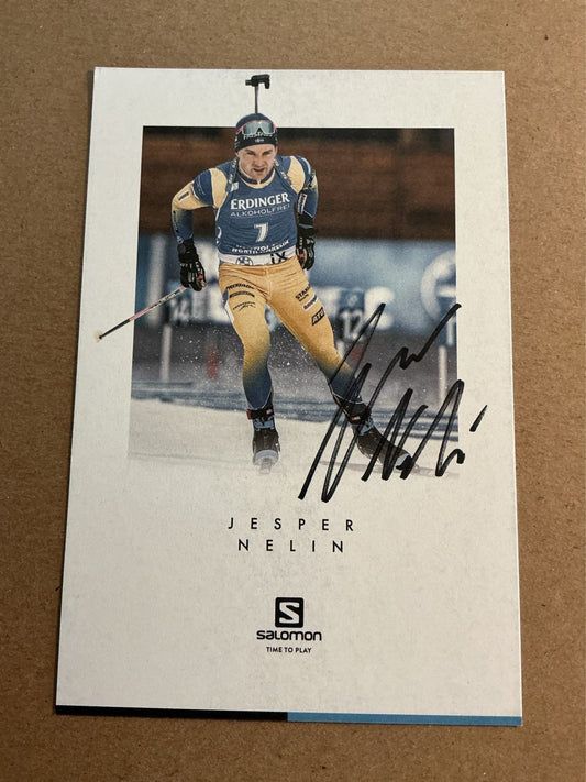 Jesper Nelin, Sweden 🇸🇪 Biathlon Winter 2022/23 hand signed - Autographs-World