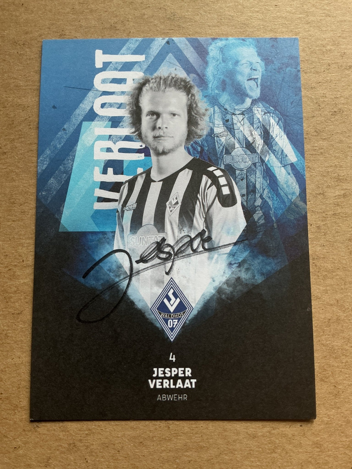 Jesper Verlaat, Netherlands 🇳🇱 SV Waldhof Mannheim 2021/22 hand signed - Autographs-World