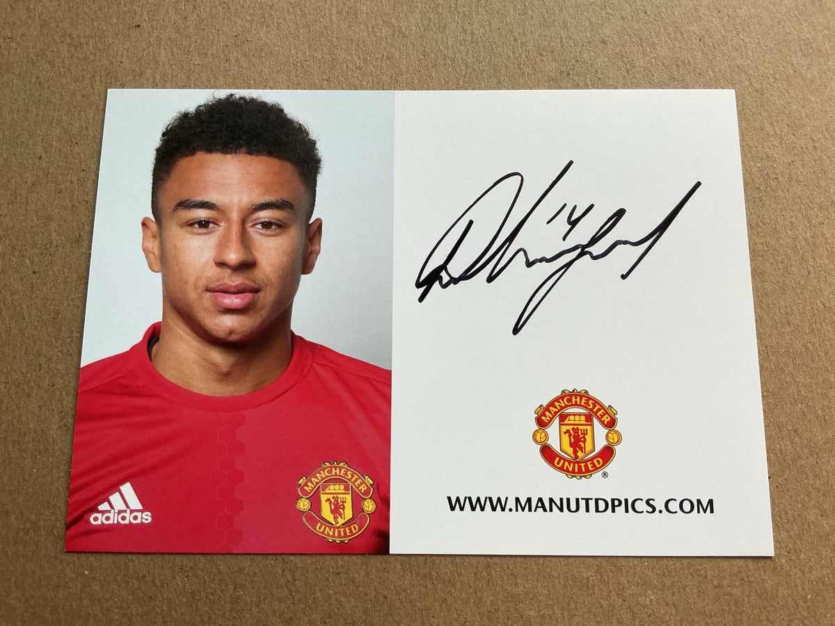 Jesse Lingard, England 🏴󠁧󠁢󠁥󠁮󠁧󠁿 Manchester United 2017/18 hand signed - Autographs-World