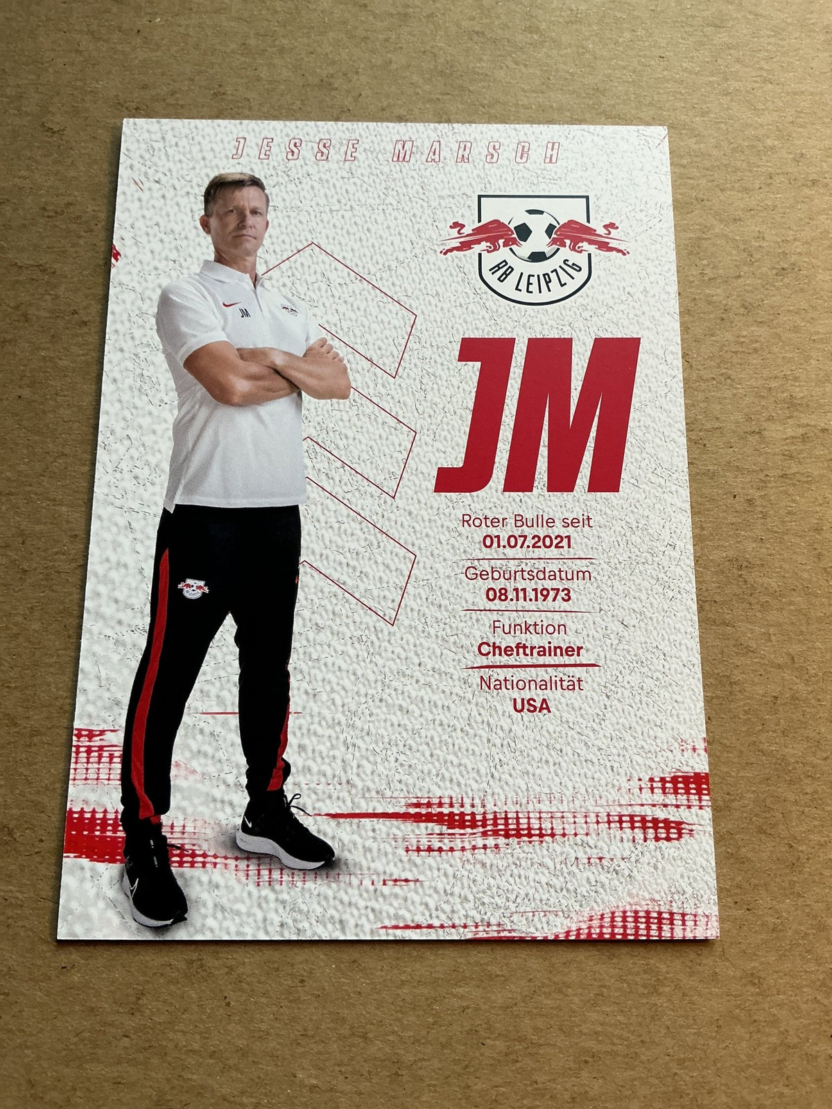 Jesse Marsch, USA 🇺🇸 RB Leipzig 2021/22 hand signed - Autographs-World