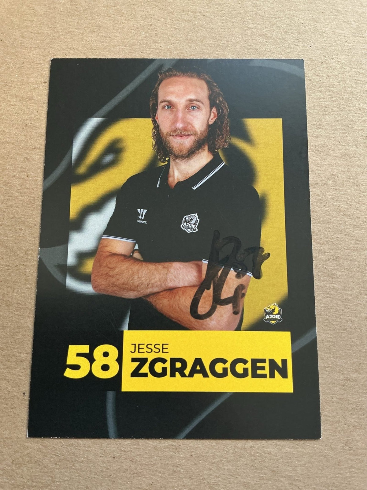 Jesse Zgraggen, Switzerland 🇨🇭 HC Ajoie 2023/24 hand signed - Autographs-World