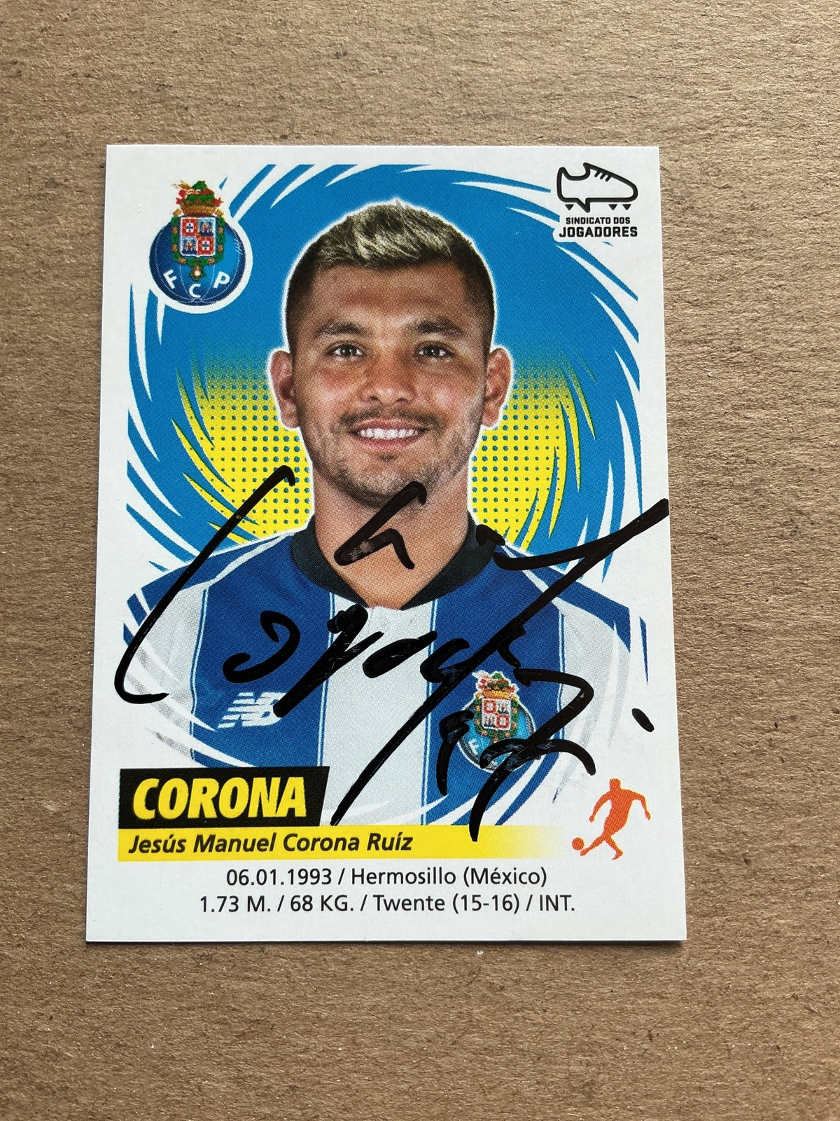 Jesús Corona, Mexico 🇲🇽 FC Porto 2018/19 Panini hand signed - Autographs-World