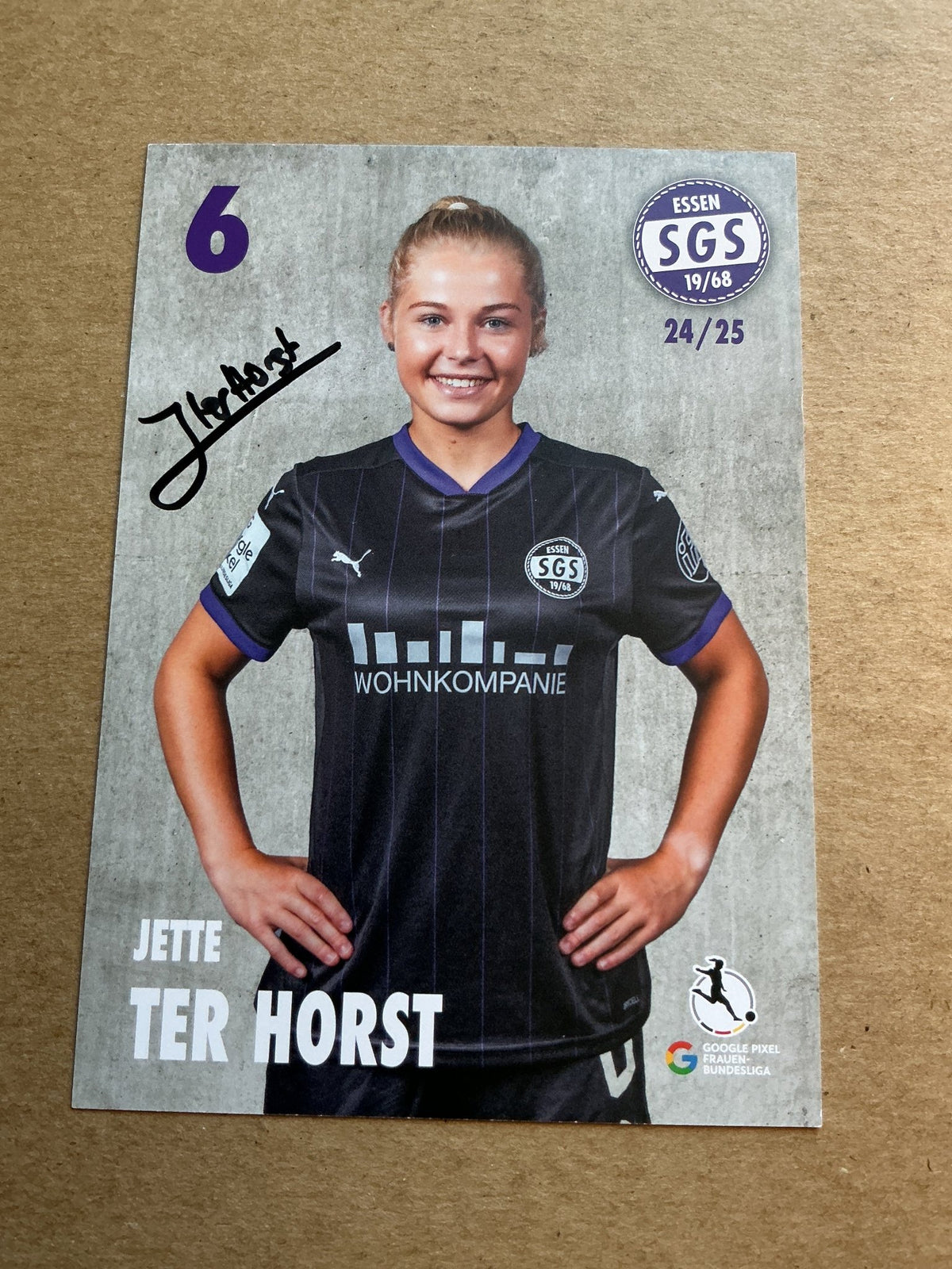 Jette ter Horst, Germany 🇩🇪 SGS Essen 2024/25 hand signed - Autographs-World