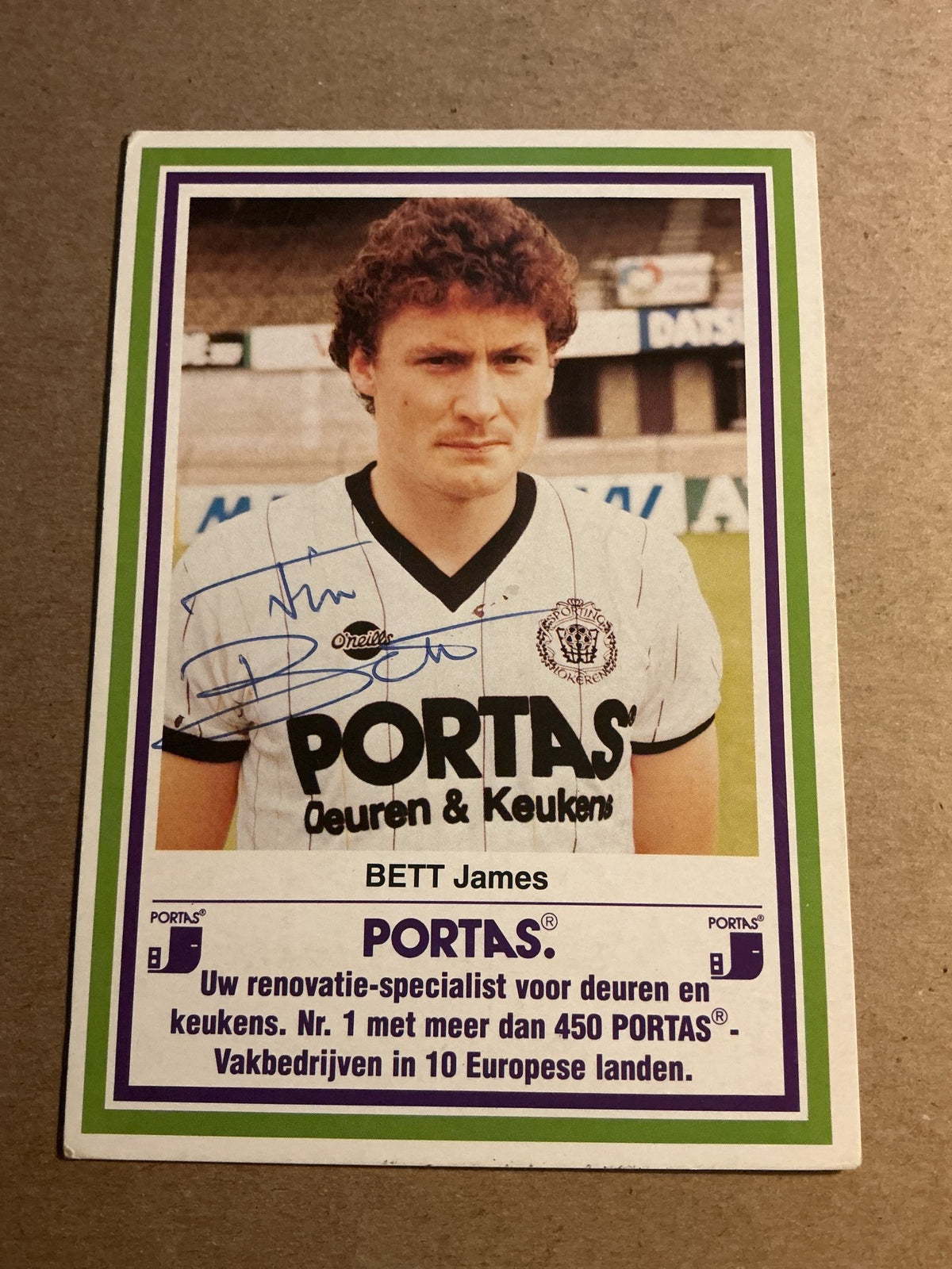Jim Bett, Scotland 🏴󠁧󠁢󠁳󠁣󠁴󠁿 KSC Lokeren 1983/84 hand signed - Autographs-World
