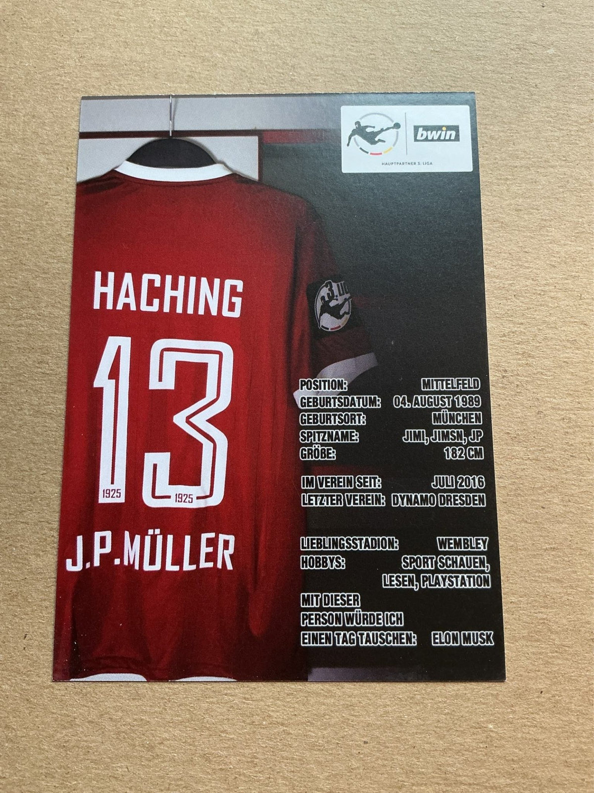 Jim-Patrick Müller, Germany 🇩🇪 SpVgg Unterhaching 2019/20 hand signed - Autographs-World