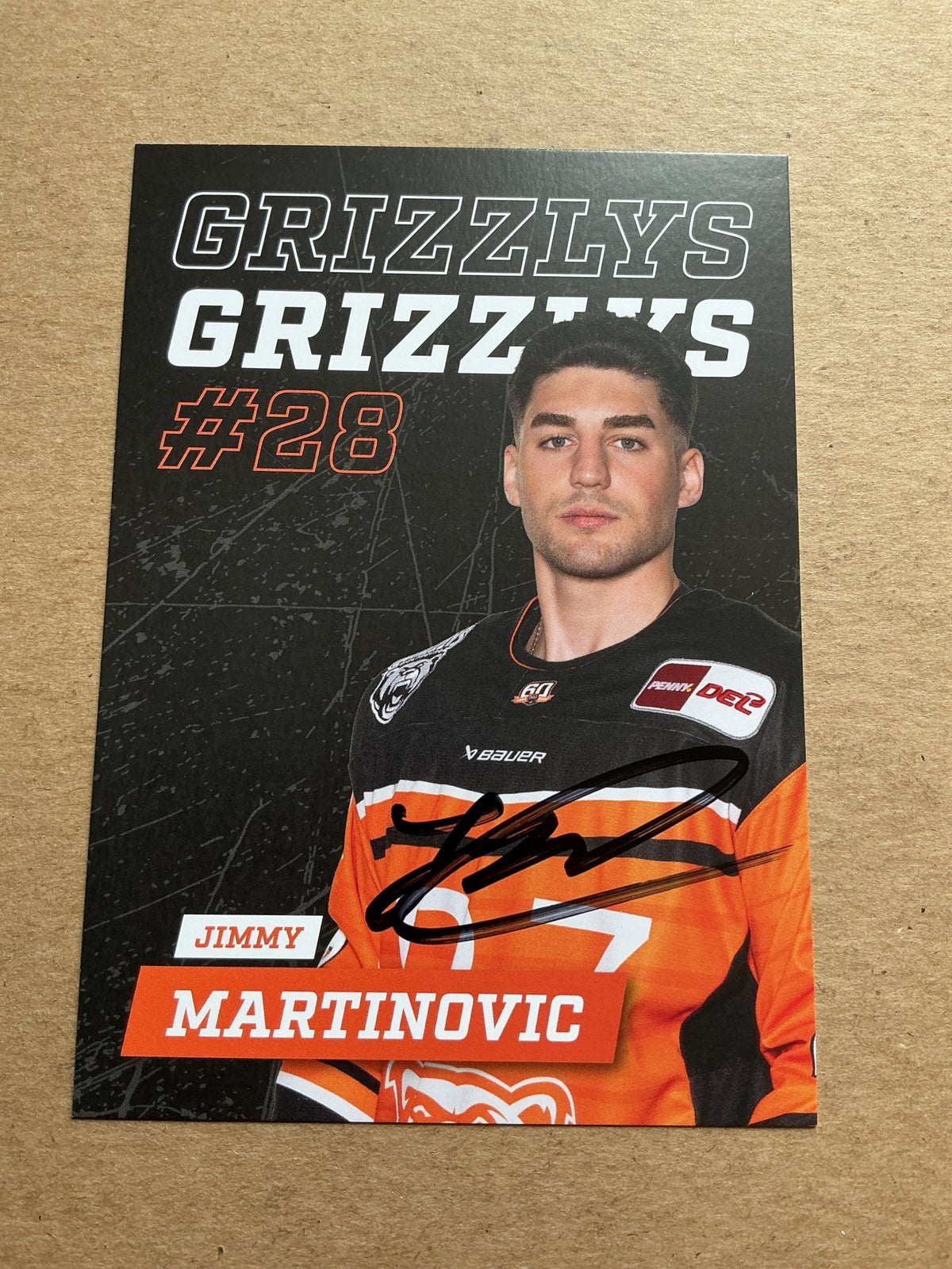 Jimmy Martinovic, Germany 🇩🇪 Grizzlys Wolfsburg 2024/25 hand signed - Autographs-World