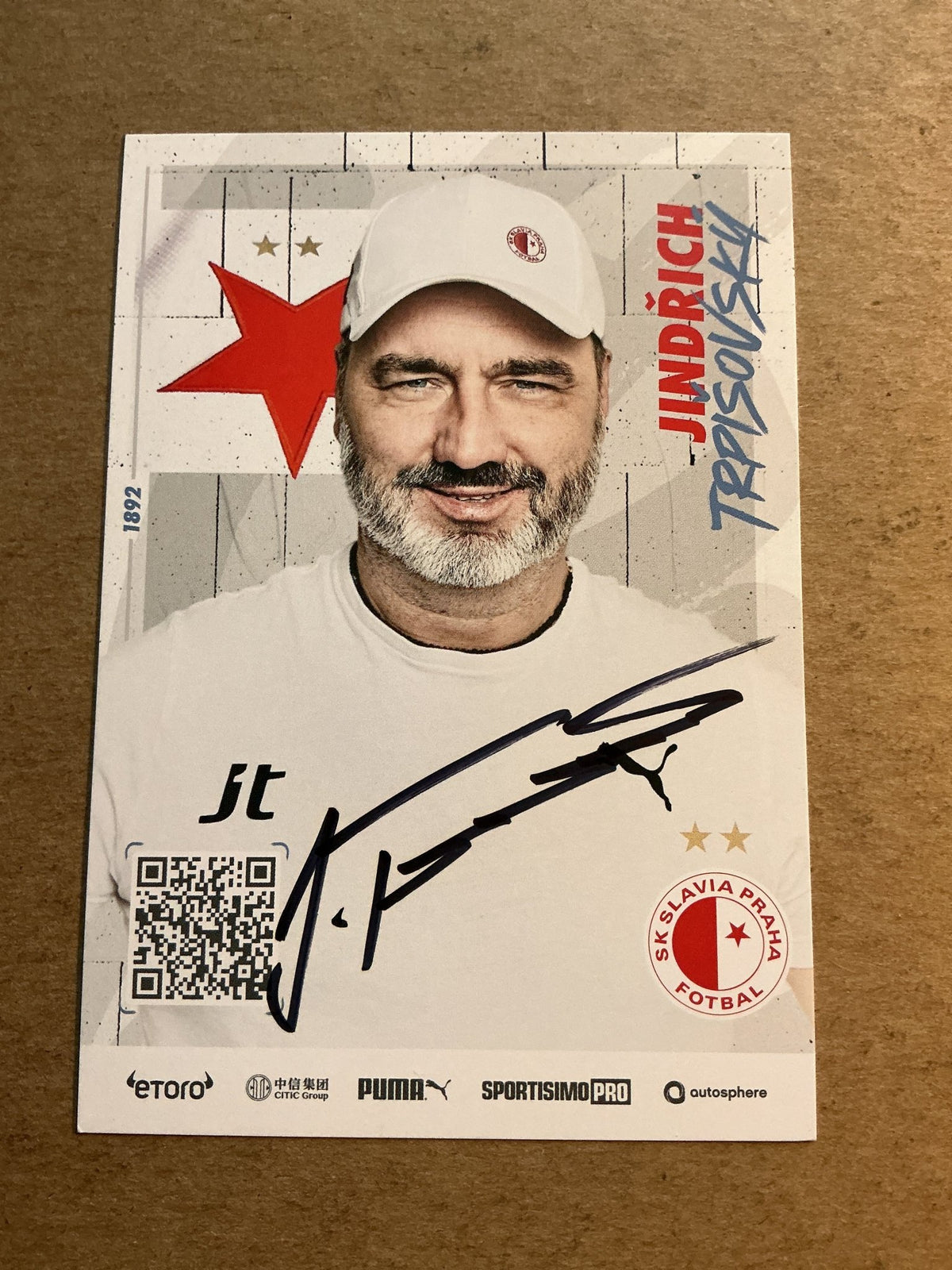 Jindřich Tripšovský, Czech Republic 🇨🇿 SK Slavia Prague 2021/22 hand signed - Autographs-World