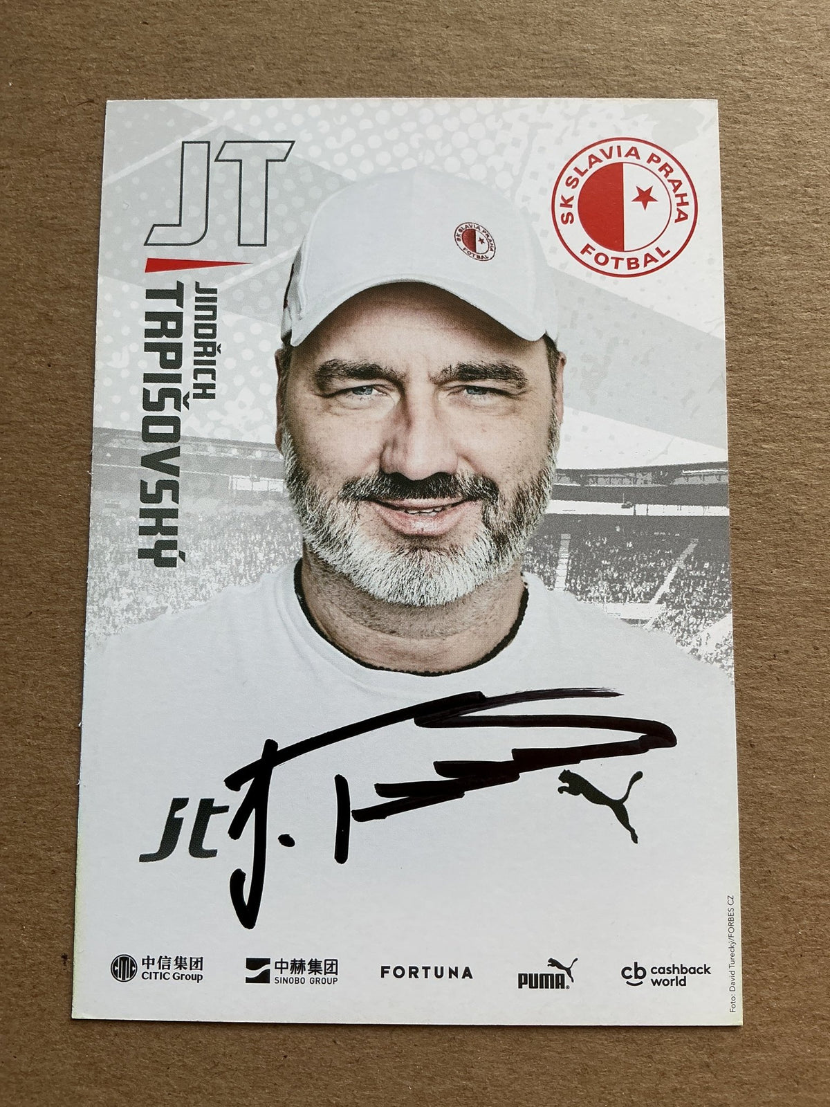Jindřich Trpišovský, Czech Republic 🇨🇿 SK Slavia Prague 2019/20 hand signed - Autographs-World