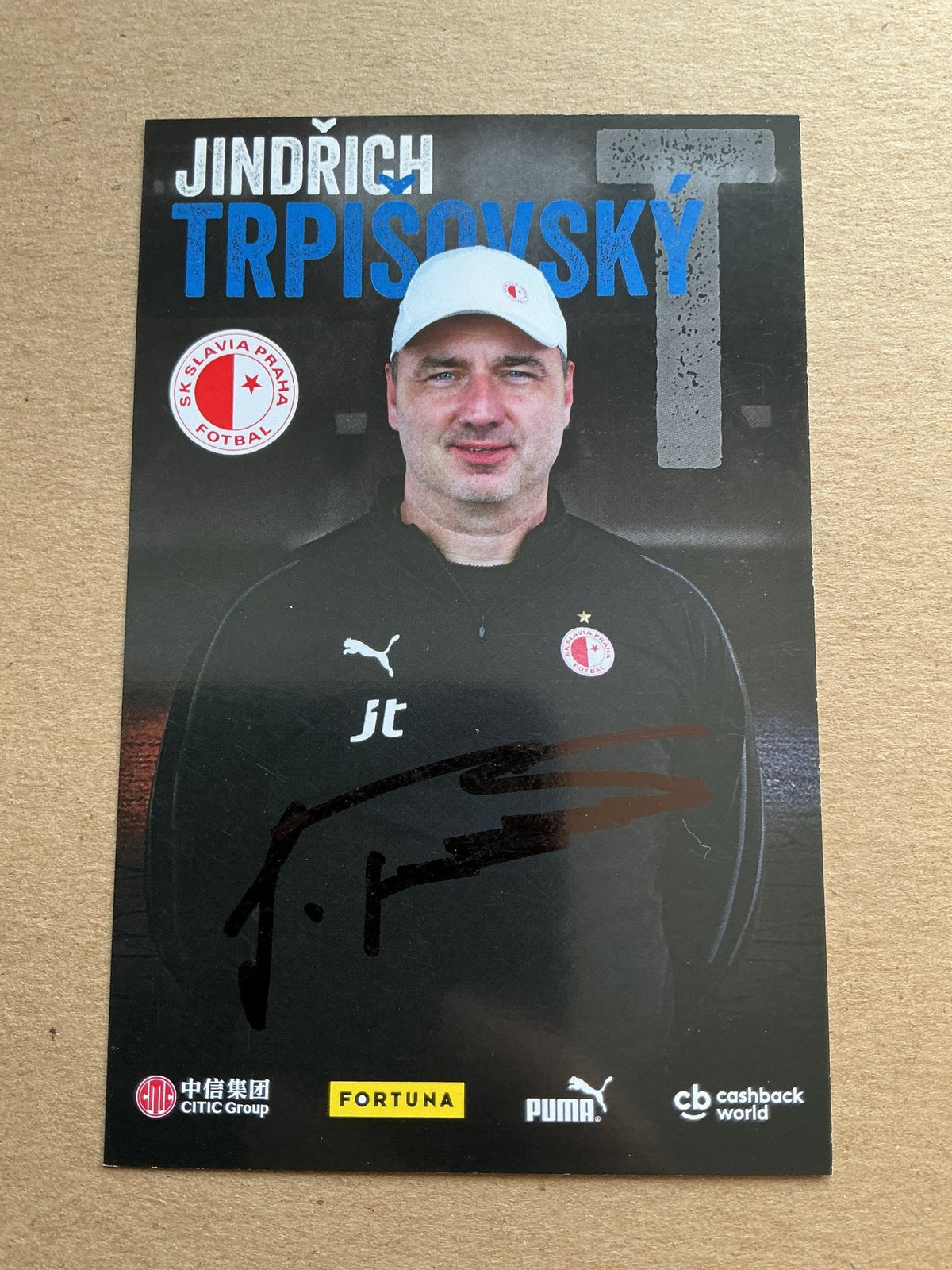 Jindřich Trpišovský, Czech Republic 🇨🇿 SK Slavia Prague 2019/20 hand signed - Autographs-World