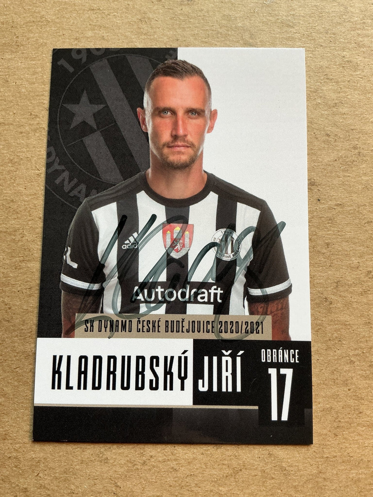 Jiří Kladrubský, Czech Republic 🇨🇿 SK Dynamo České Budějovice 2020/21 hand signed - Autographs-World