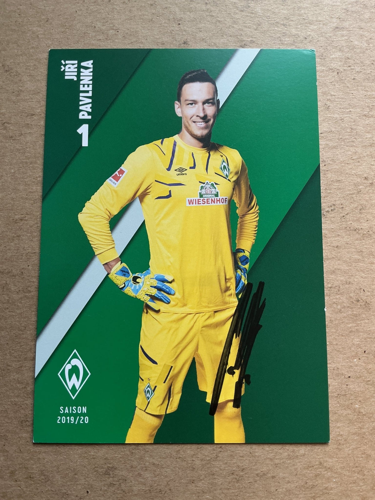 Jiři Pavlenka, Czech Republic 🇨🇿 SV Werder Bremen 2019/20 hand signed - Autographs-World