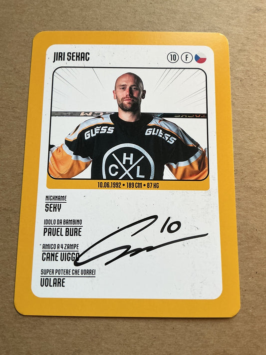 Jiri Sekac, Czech Republic 🇨🇿 HC Lugano 2025/26 hand signed - Autographs-World