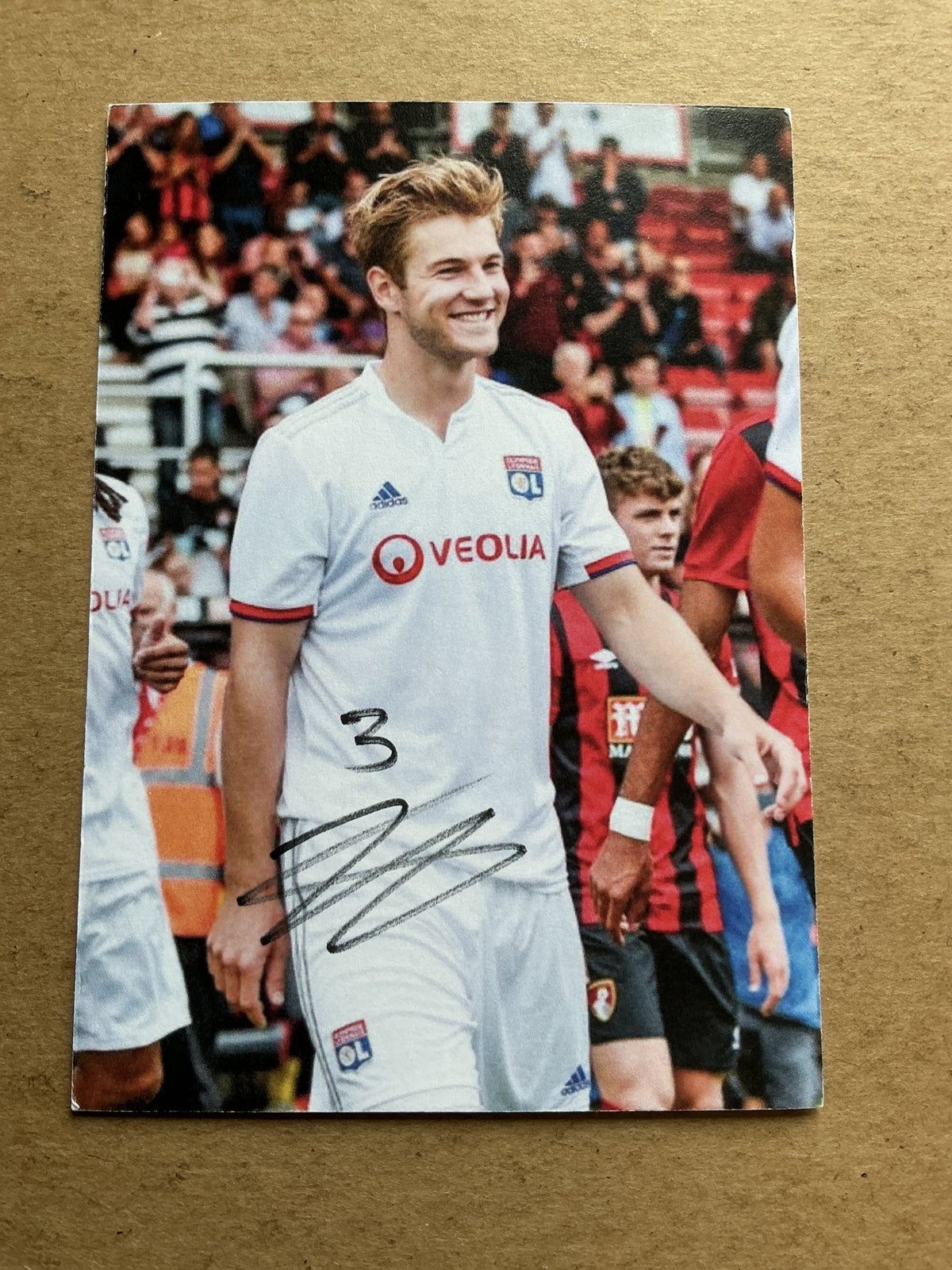 Joachim Andersen, Denmark 🇩🇰 Olympique Lyon 2019/20 hand signed - Autographs-World