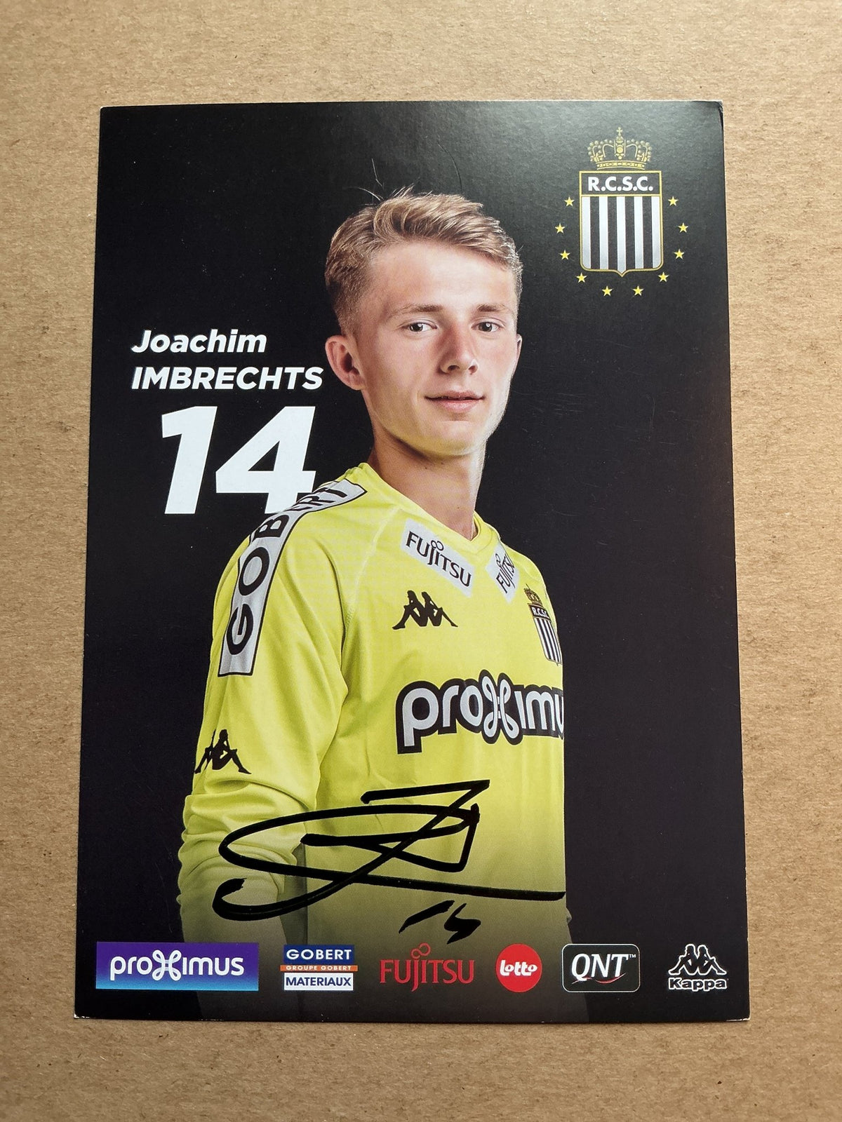 Joachim Imbrechts, Sweden 🇸🇪 Royal Charleroi SC 2019/20 hand signed - Autographs-World
