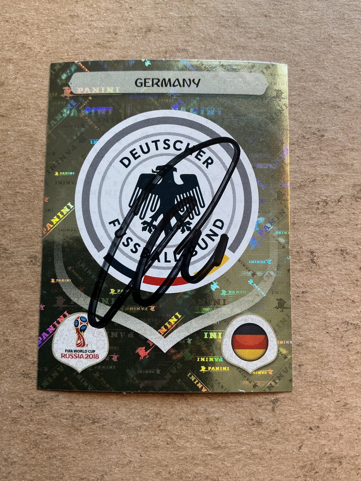 Joachim Löw, Germany 🇩🇪 FIFA World Cup 2018 Panini hand signed - Autographs-World