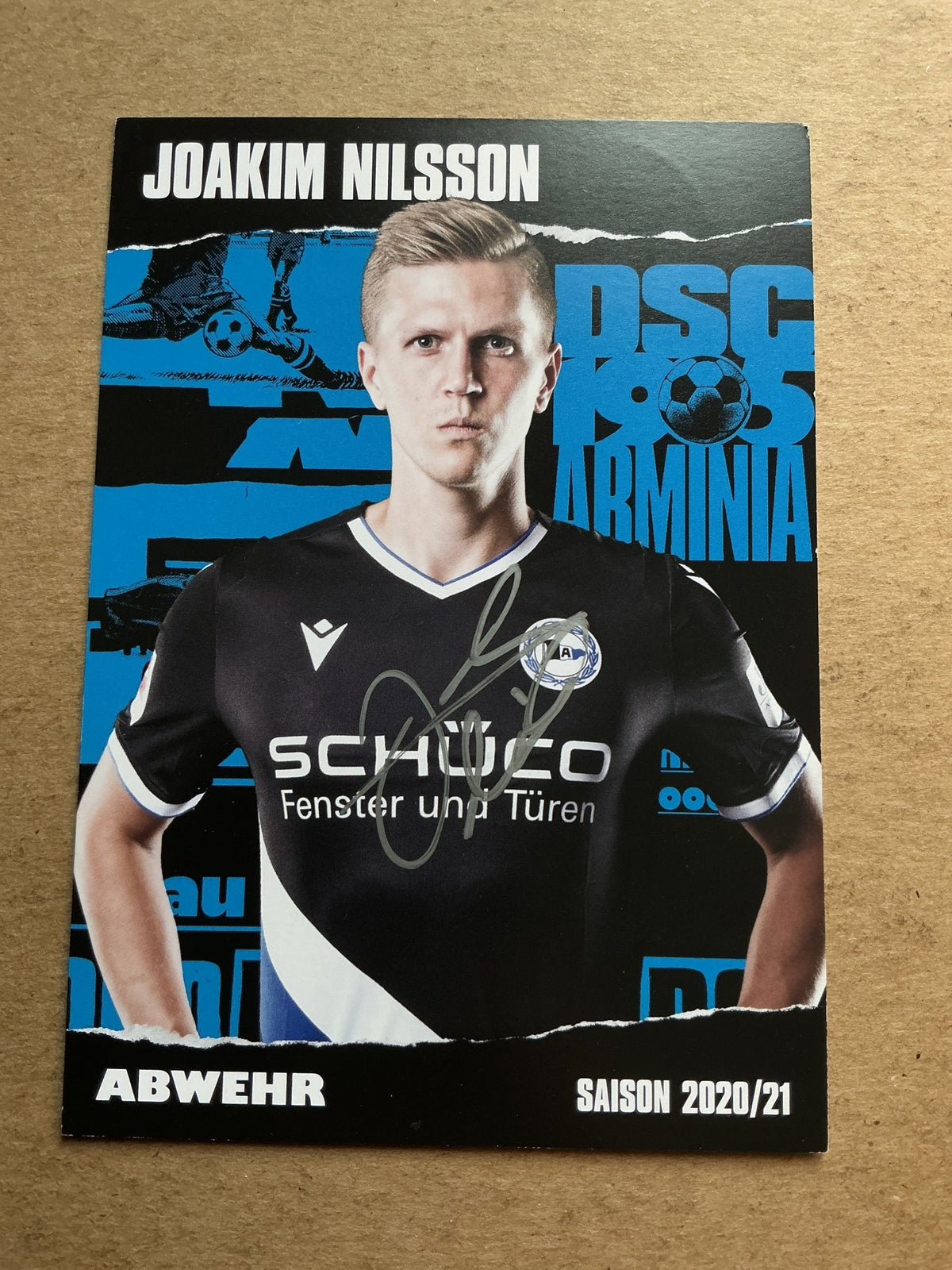 Joakim Nilsson, Sweden 🇸🇪 Arminia Bielefeld 2020/21 hand signed - Autographs-World