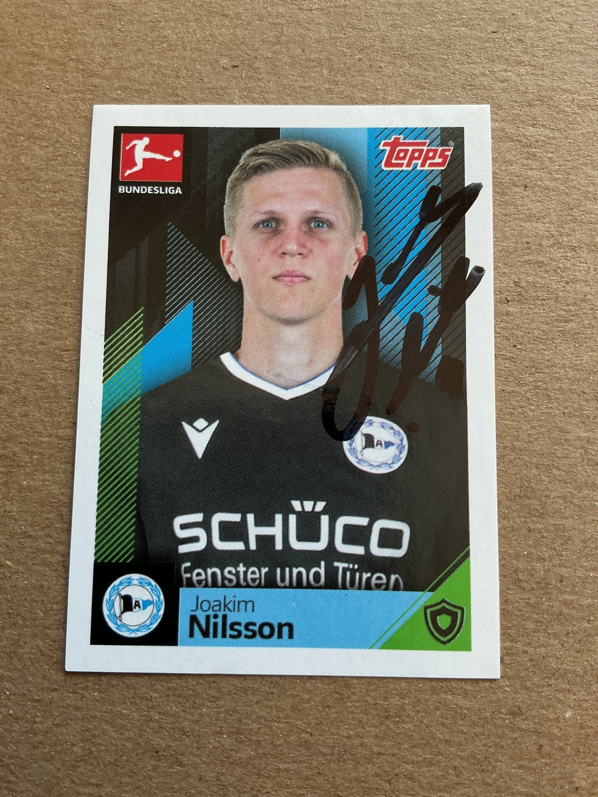 Joakim Nilsson, Sweden 🇸🇪 Arminia Bielefeld 2020/21 Topps hand signed - Autographs-World