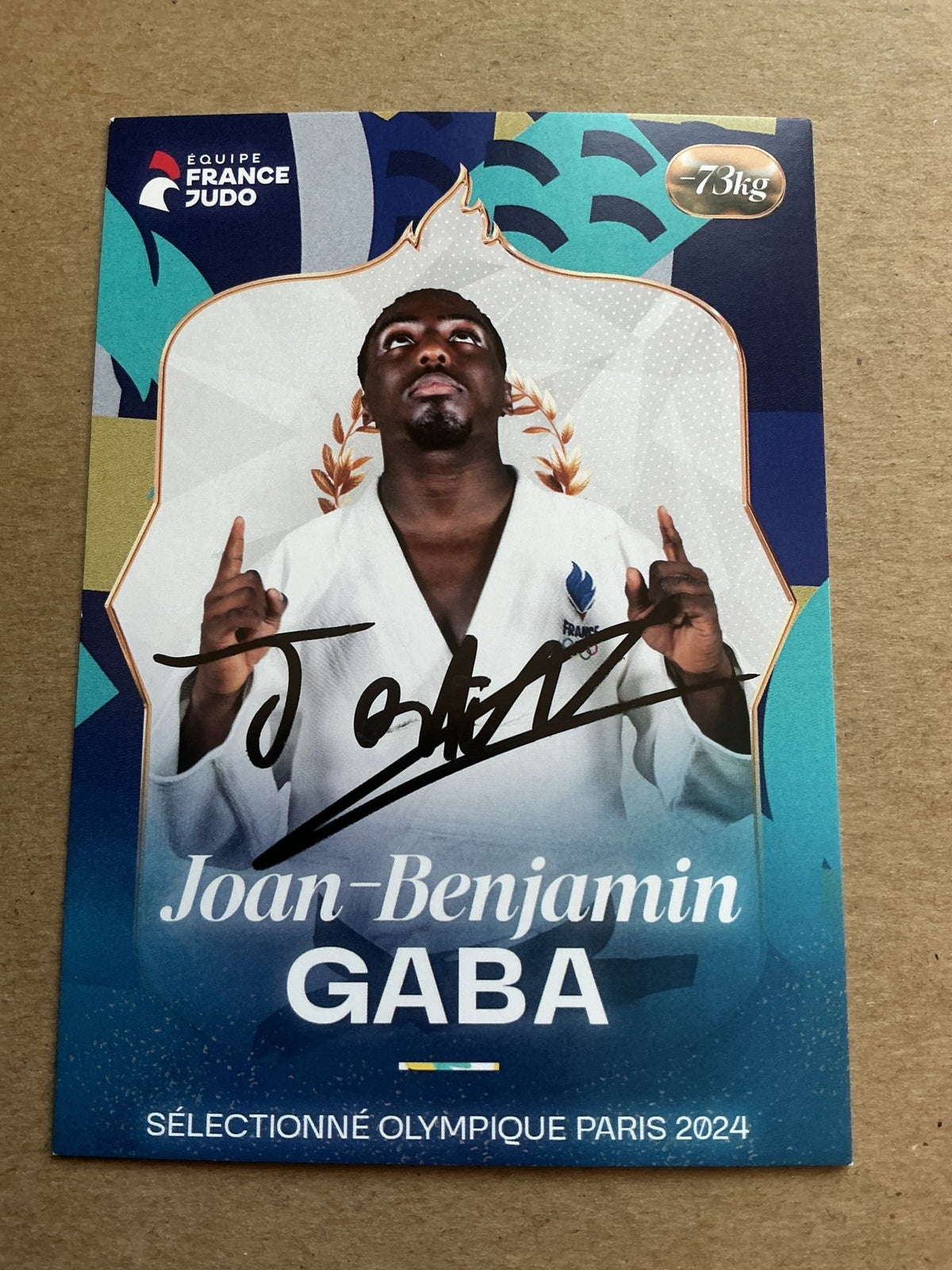 Joan-Benjamin Gaba, France 🇫🇷 Judo Summer Olympics 2024 hand signed - Autographs-World