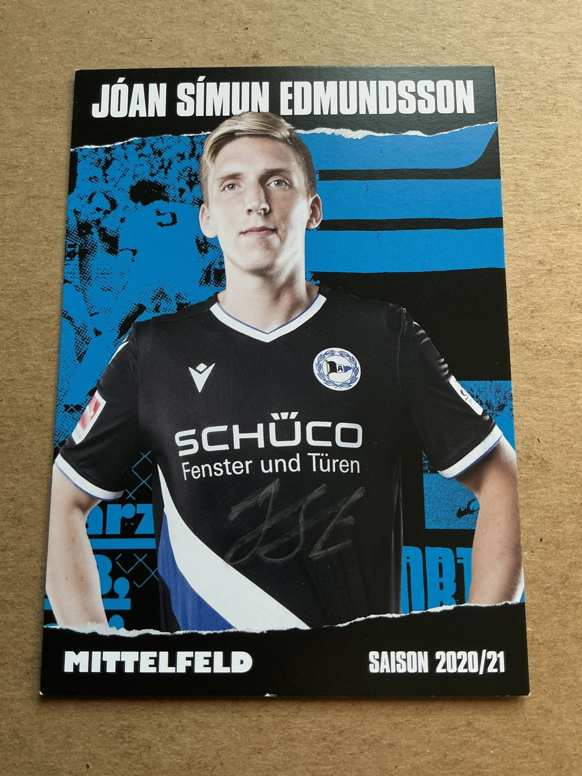Jóan Símun Edmundsson, Faroe Islands 🇫🇴 Arminia Bielefeld 2020/21 hand signed - Autographs-World