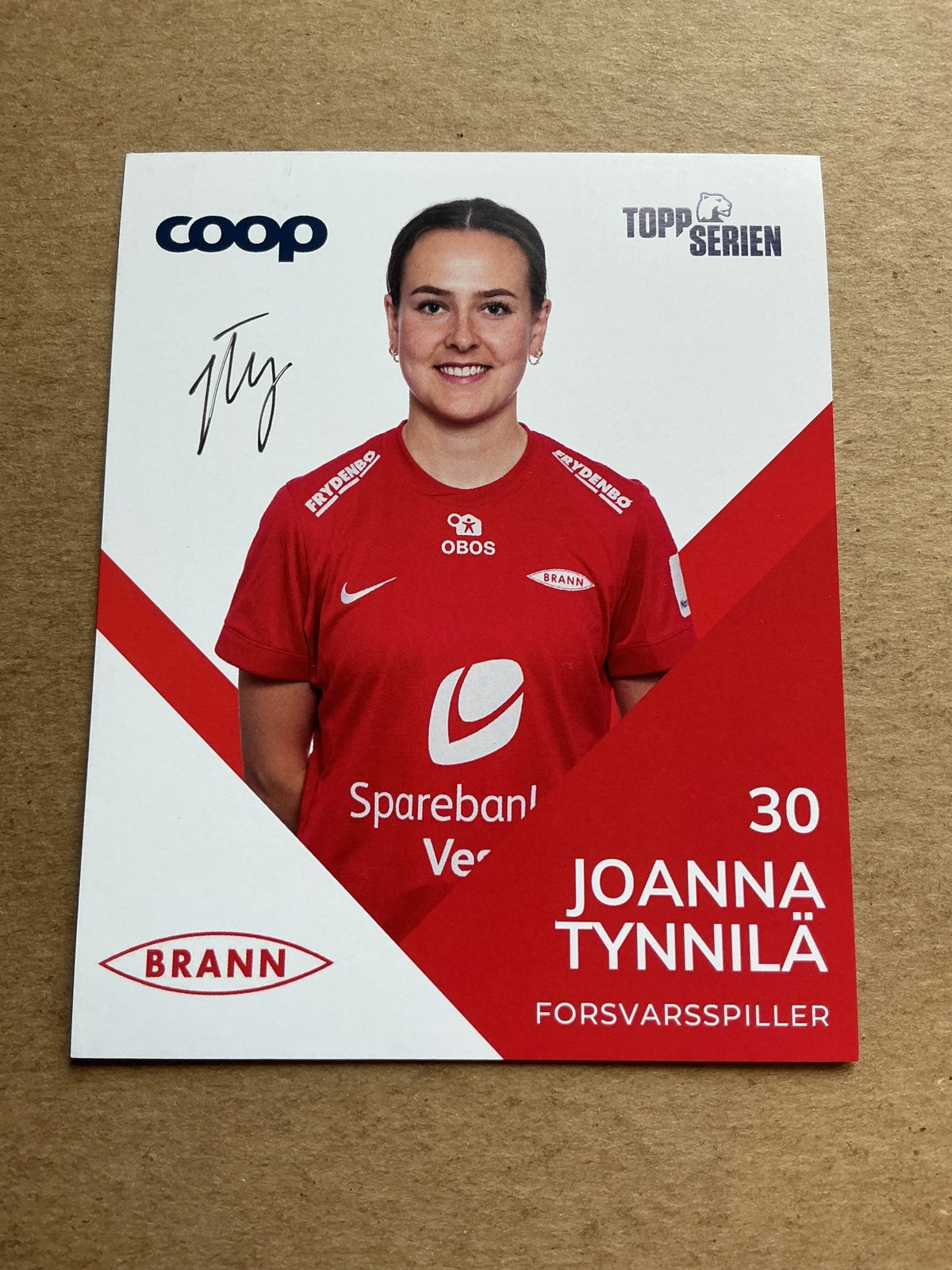 Joanna Tynnilä, Finland 🇫🇮 SK Brann 2025/26 hand signed - Autographs-World