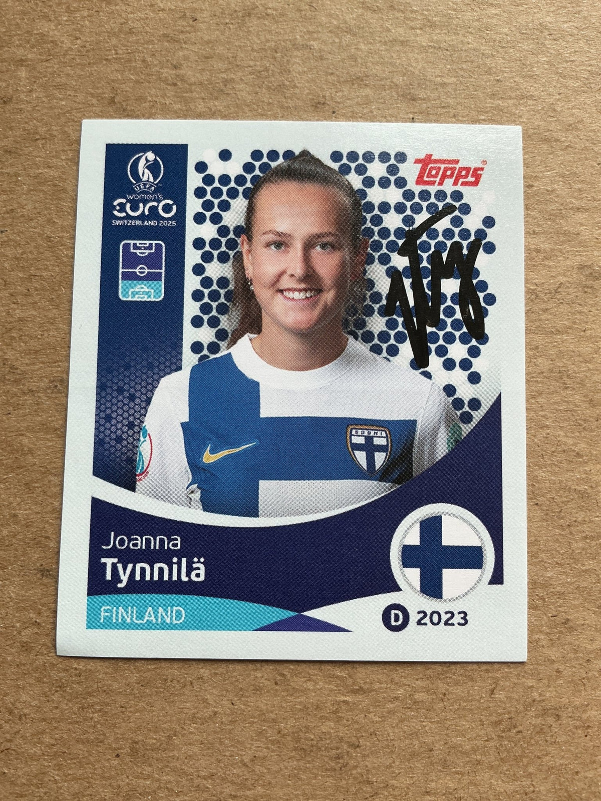 Joanna Tynnilä, Finland 🇫🇮 UEFA Women’s Euro Cup 2025 Topps hand signed - Autographs-World