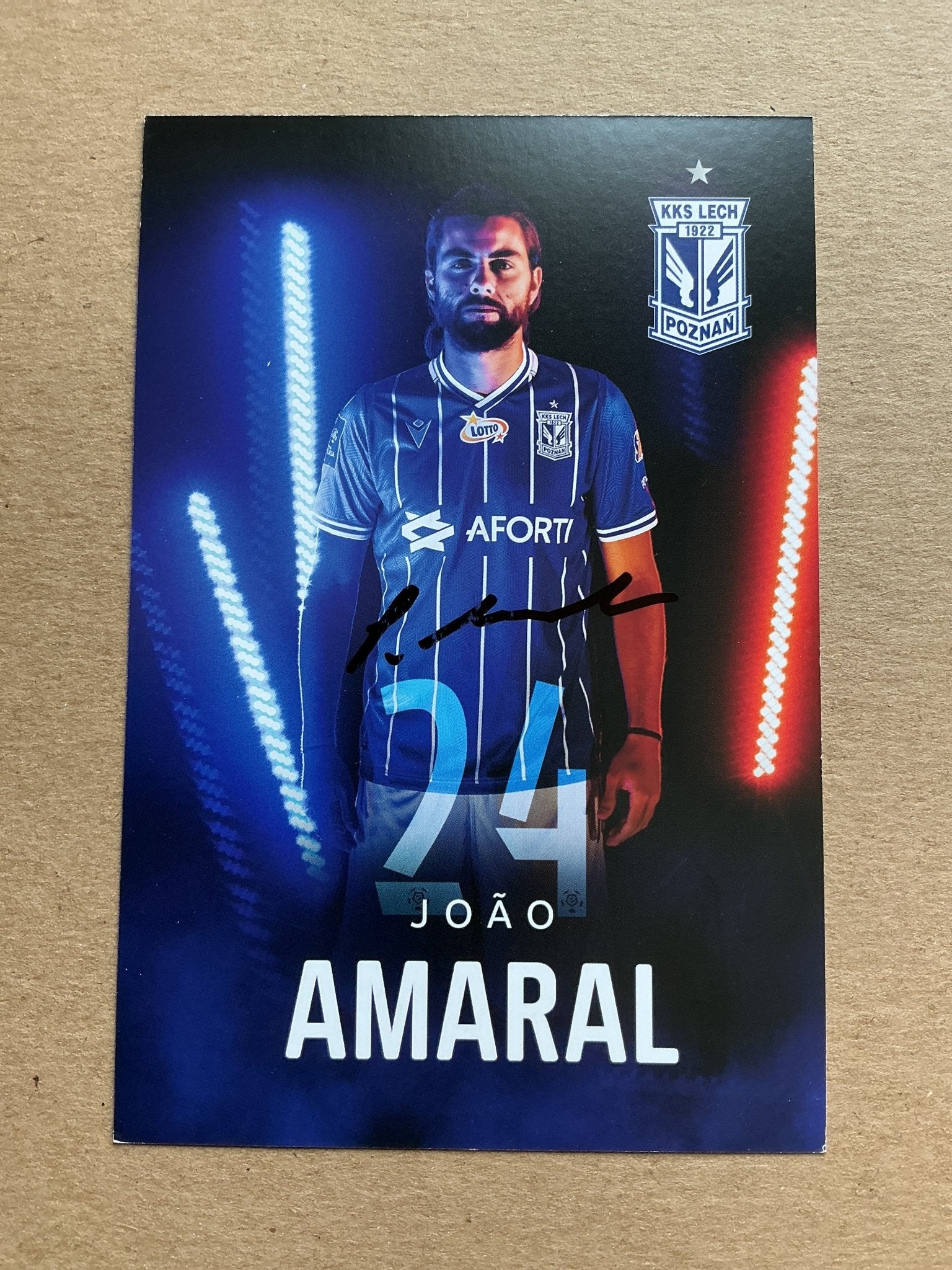 João Amaral, Portugal 🇵🇹 Lech Poznań 2019/20 hand signed - Autographs-World