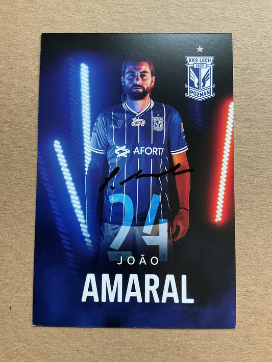João Amaral, Portugal 🇵🇹 Lech Poznań 2019/20 hand signed - Autographs-World