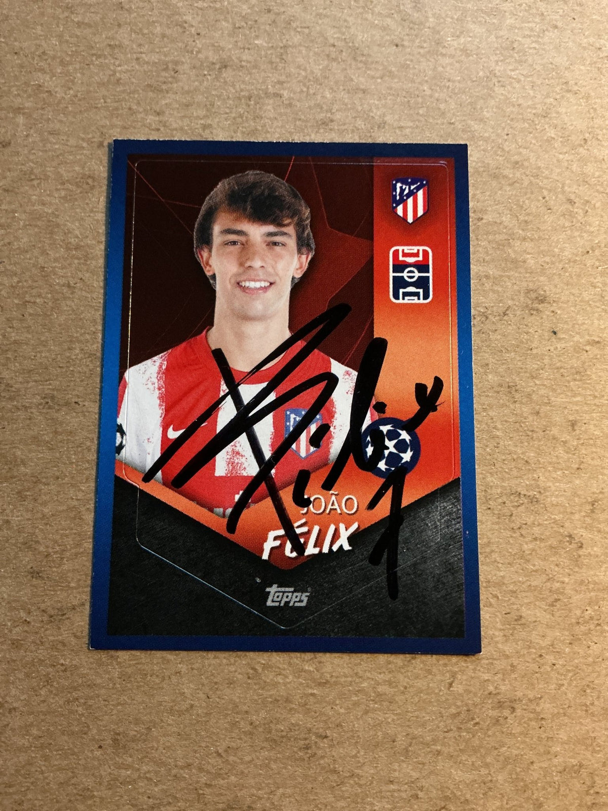 João Félix, Portugal 🇵🇹 Atletico Madrid 2021/22 Topps hand signed - Autographs-World