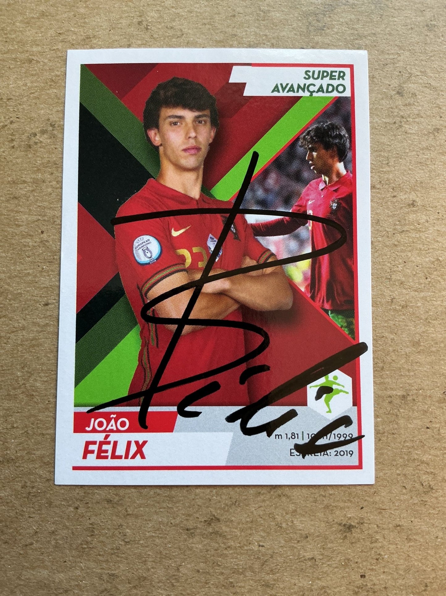 João Félix, Portugal 🇵🇹 UEFA Euro 2020 Panini hand signed - Autographs-World