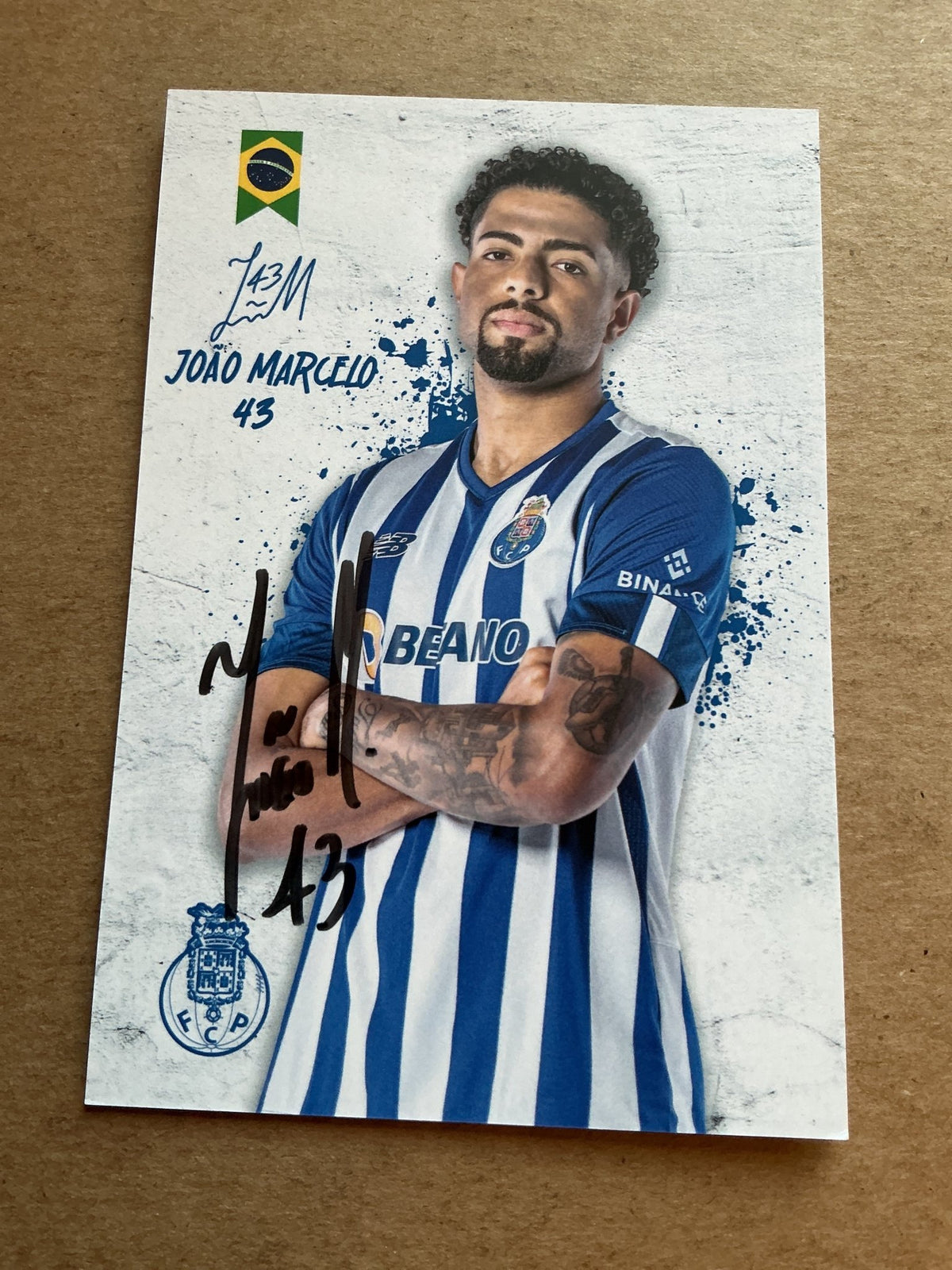 João Marcelo, Brazil 🇧🇷 FC Porto 2022/23 hand signed - Autographs-World